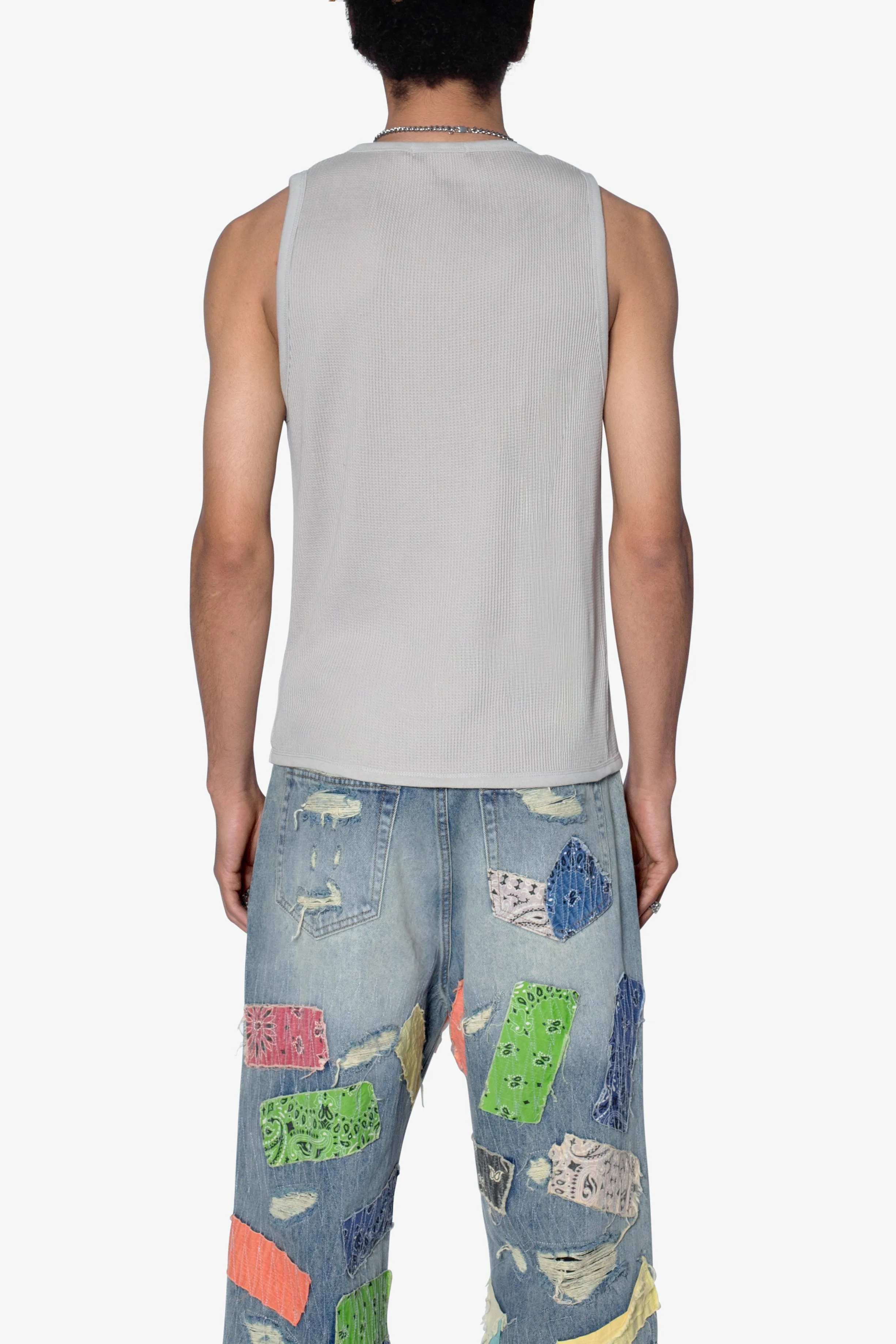 Waffle Knit Tank - Grey sold by MNML product image thumbnail 5