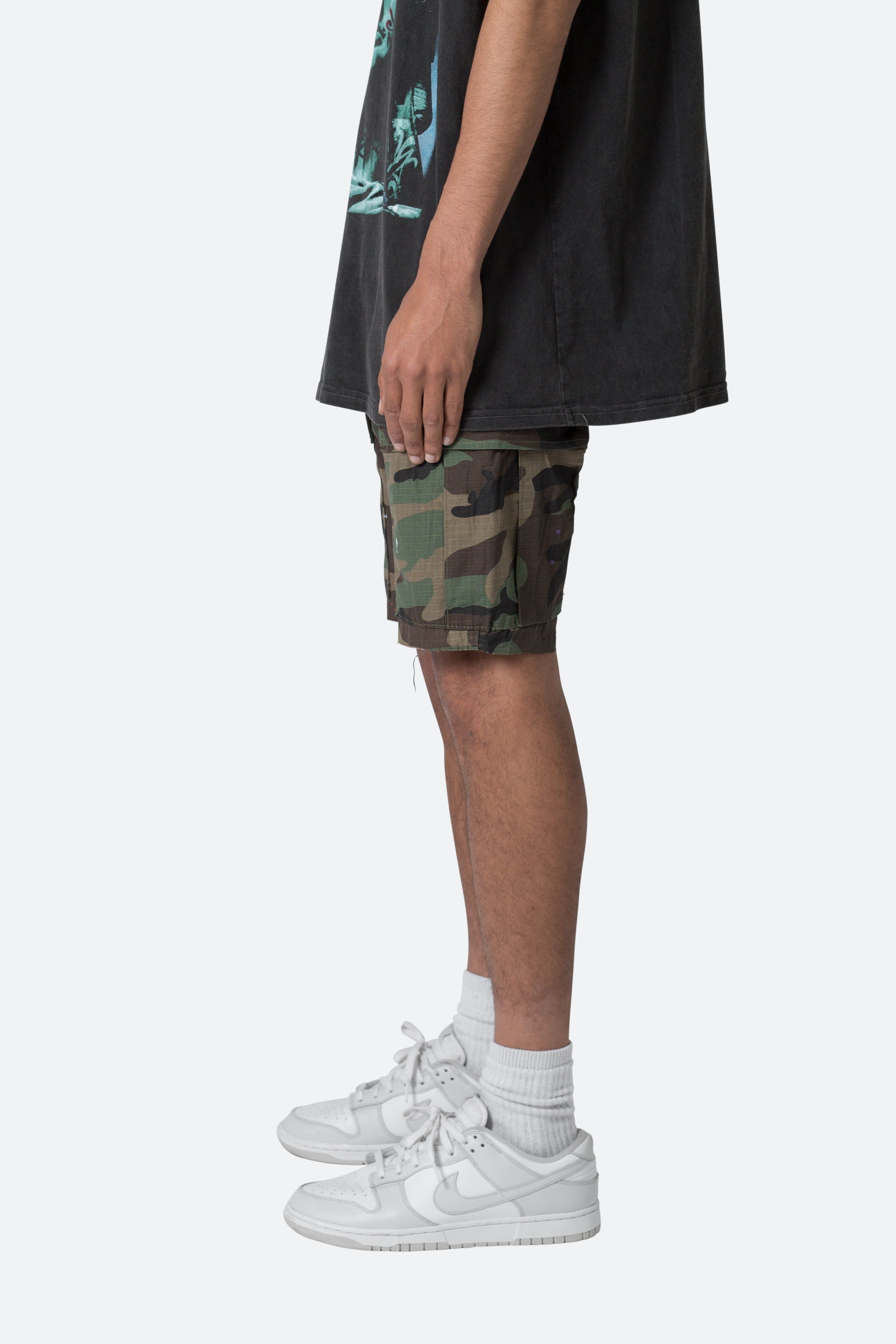 Contrast Cargo Shorts - Woodland Camo sold by MNML product image thumbnail 5