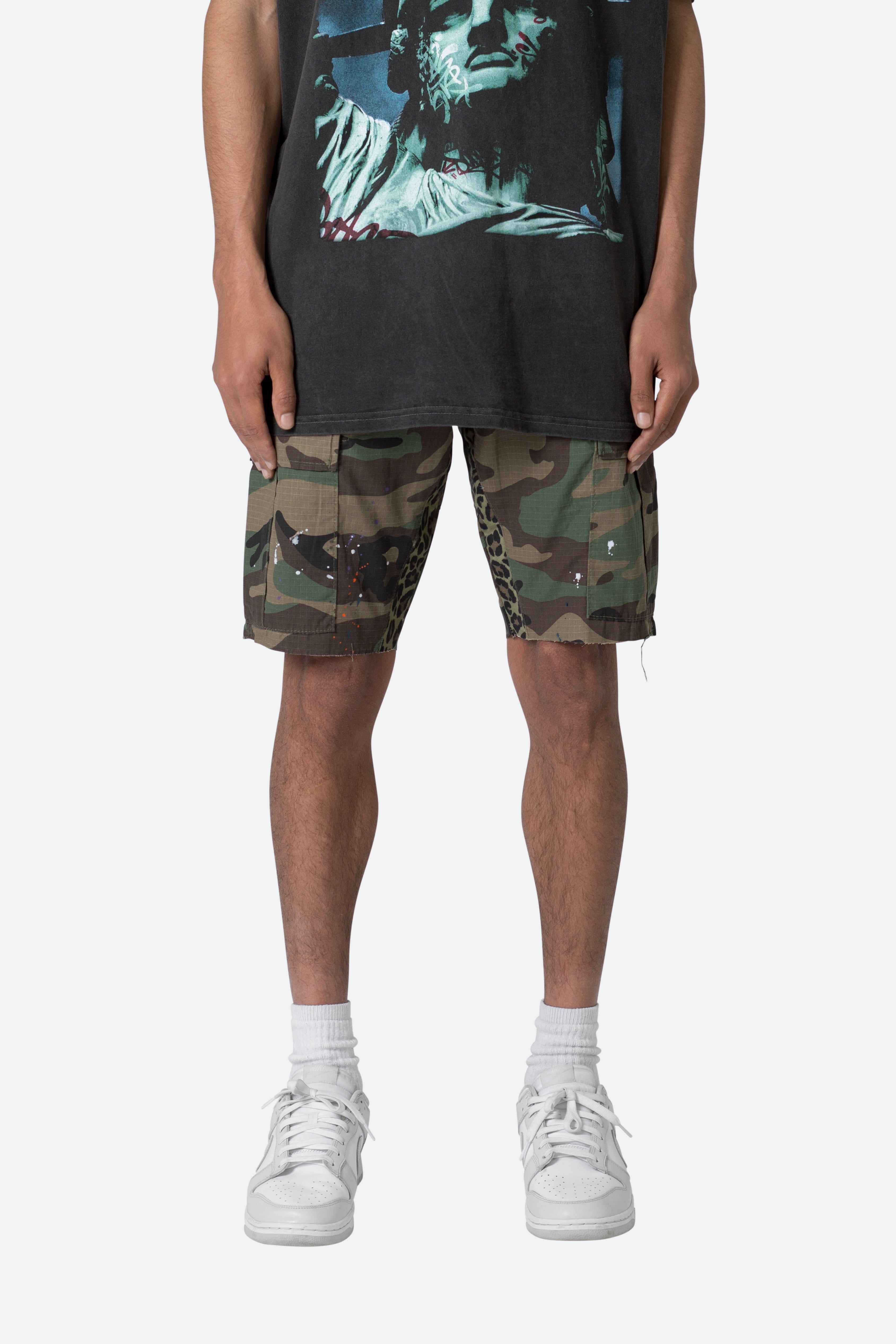 Contrast Cargo Shorts - Woodland Camo sold by MNML product image thumbnail 3