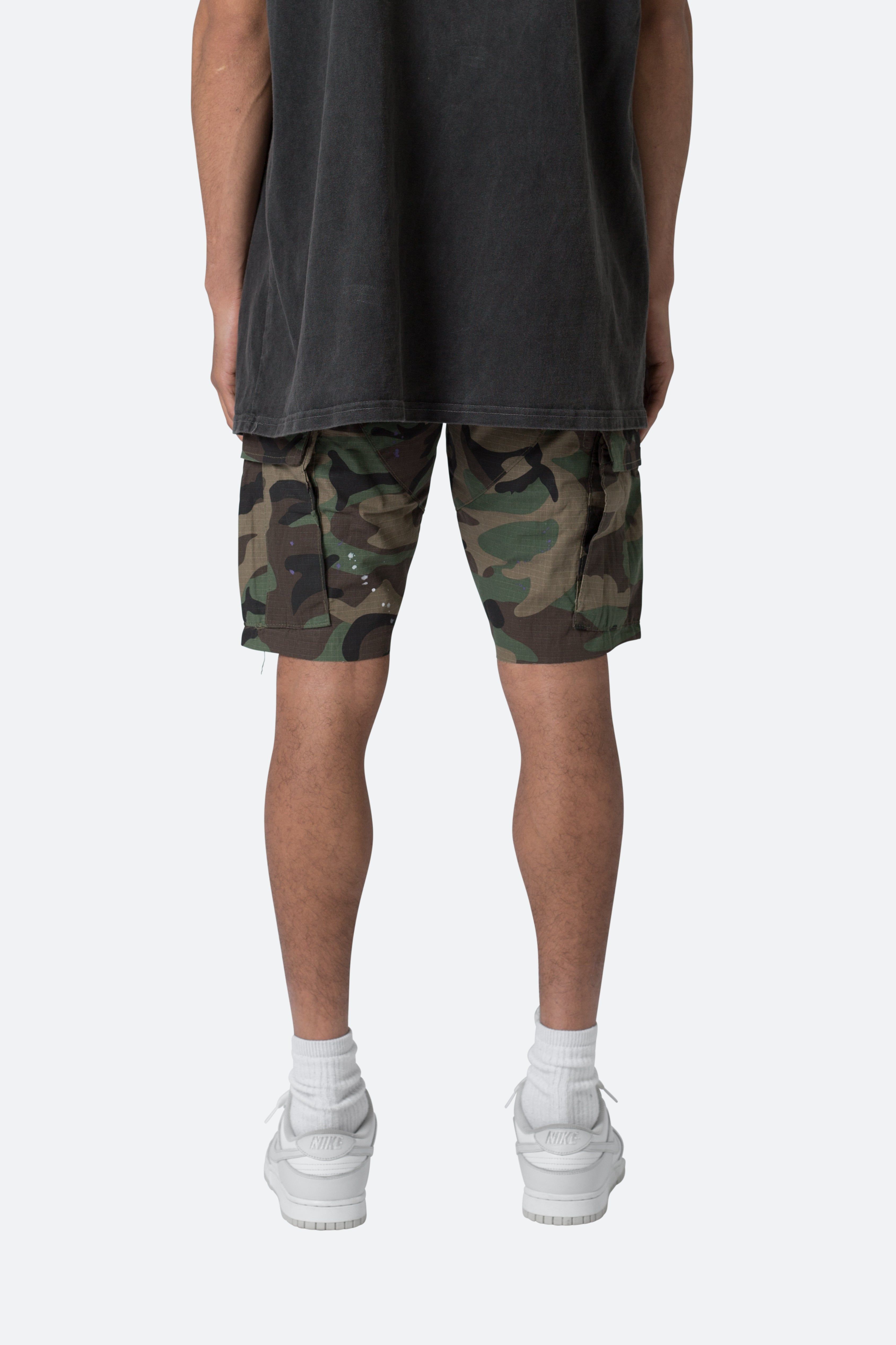 Contrast Cargo Shorts - Woodland Camo sold by MNML product image thumbnail 6
