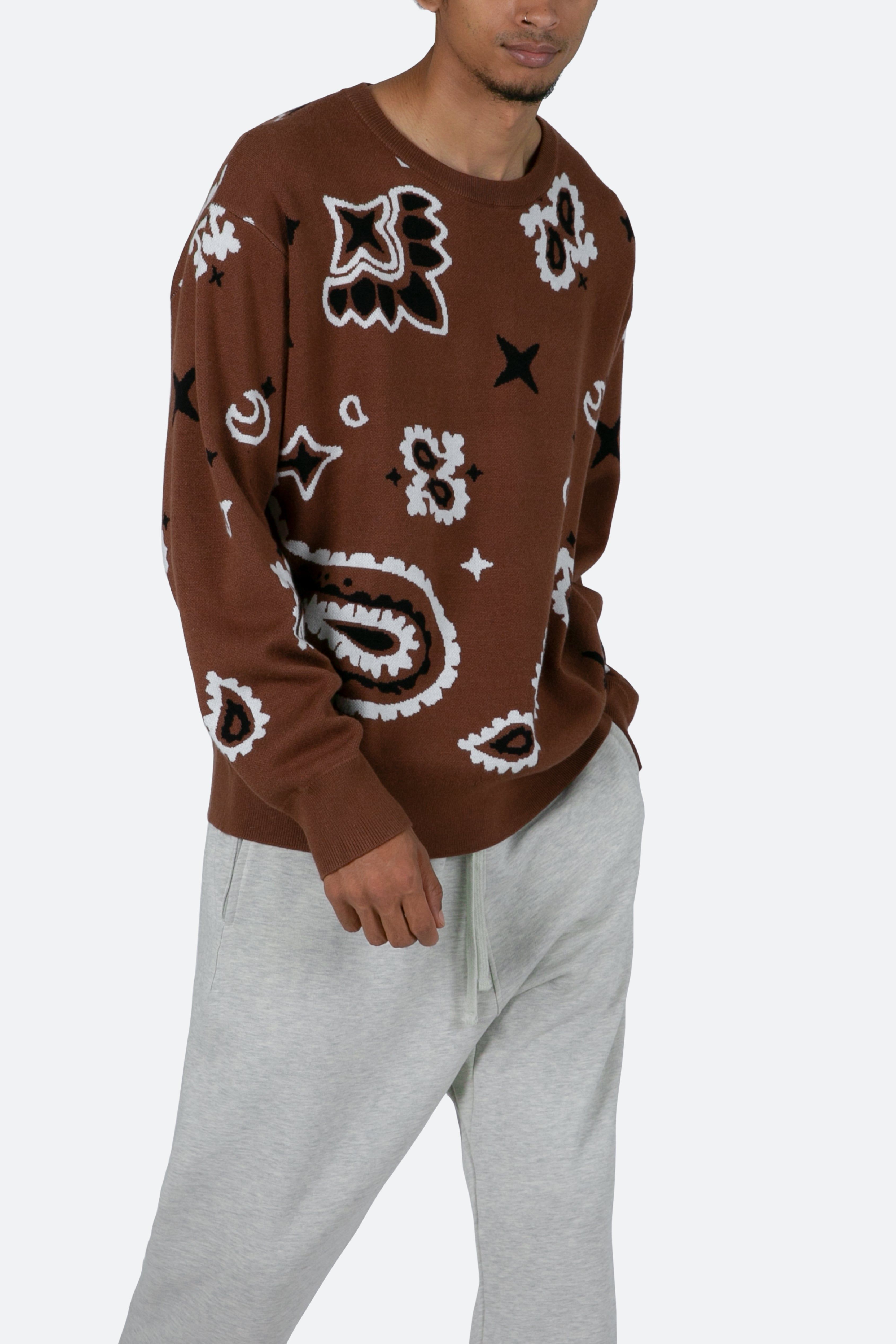 Paisley Knit Sweater - Brown sold by MNML product image thumbnail 2