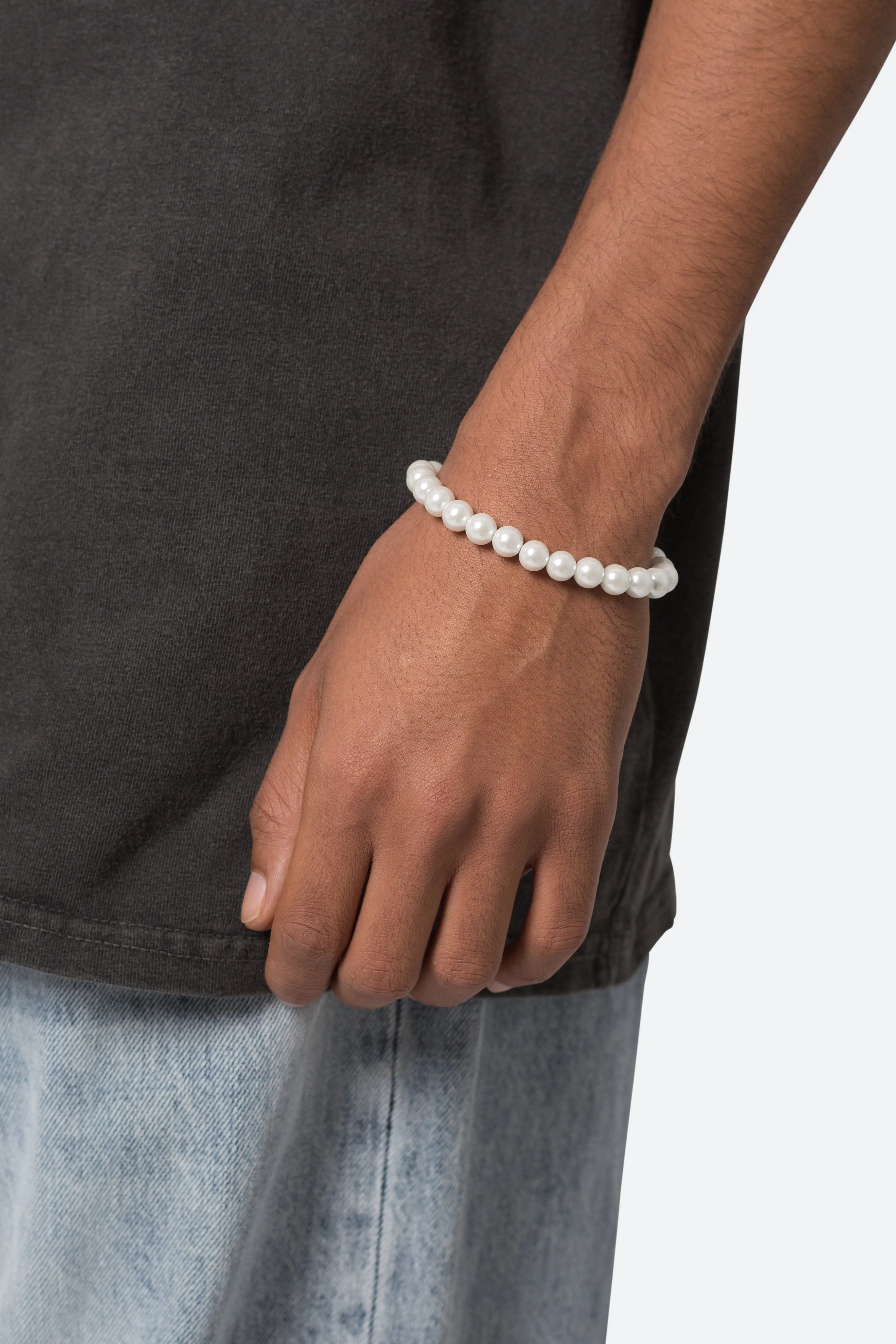 Solid Pearl Bracelet - Off White sold by MNML product image thumbnail 4