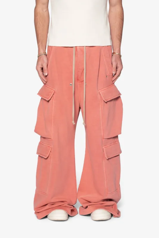 Rave Double Cargo Sweatpants - Rust sold by MNML