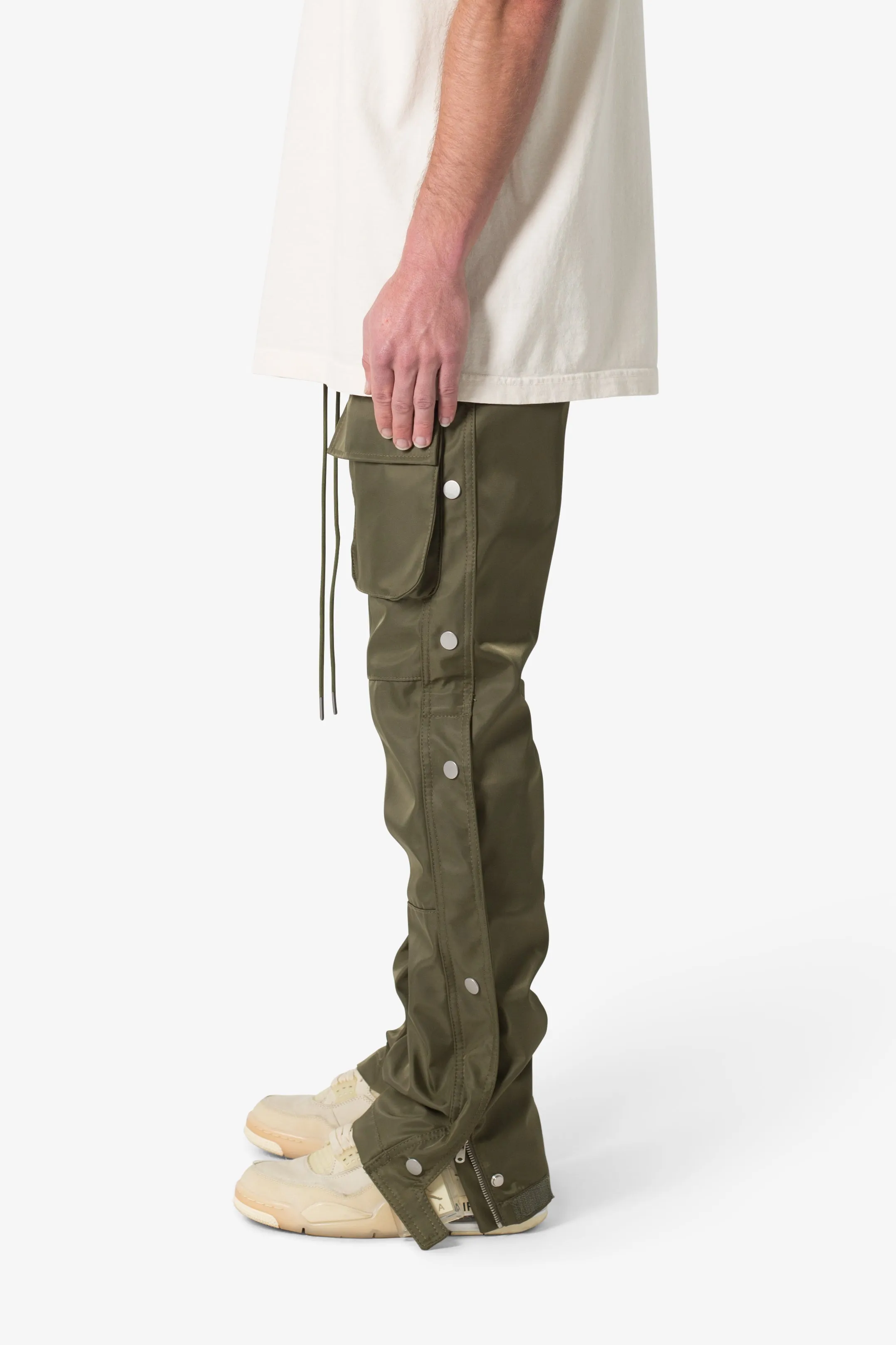 Snap Front Cargo Pants - Olive sold by MNML product image thumbnail 5