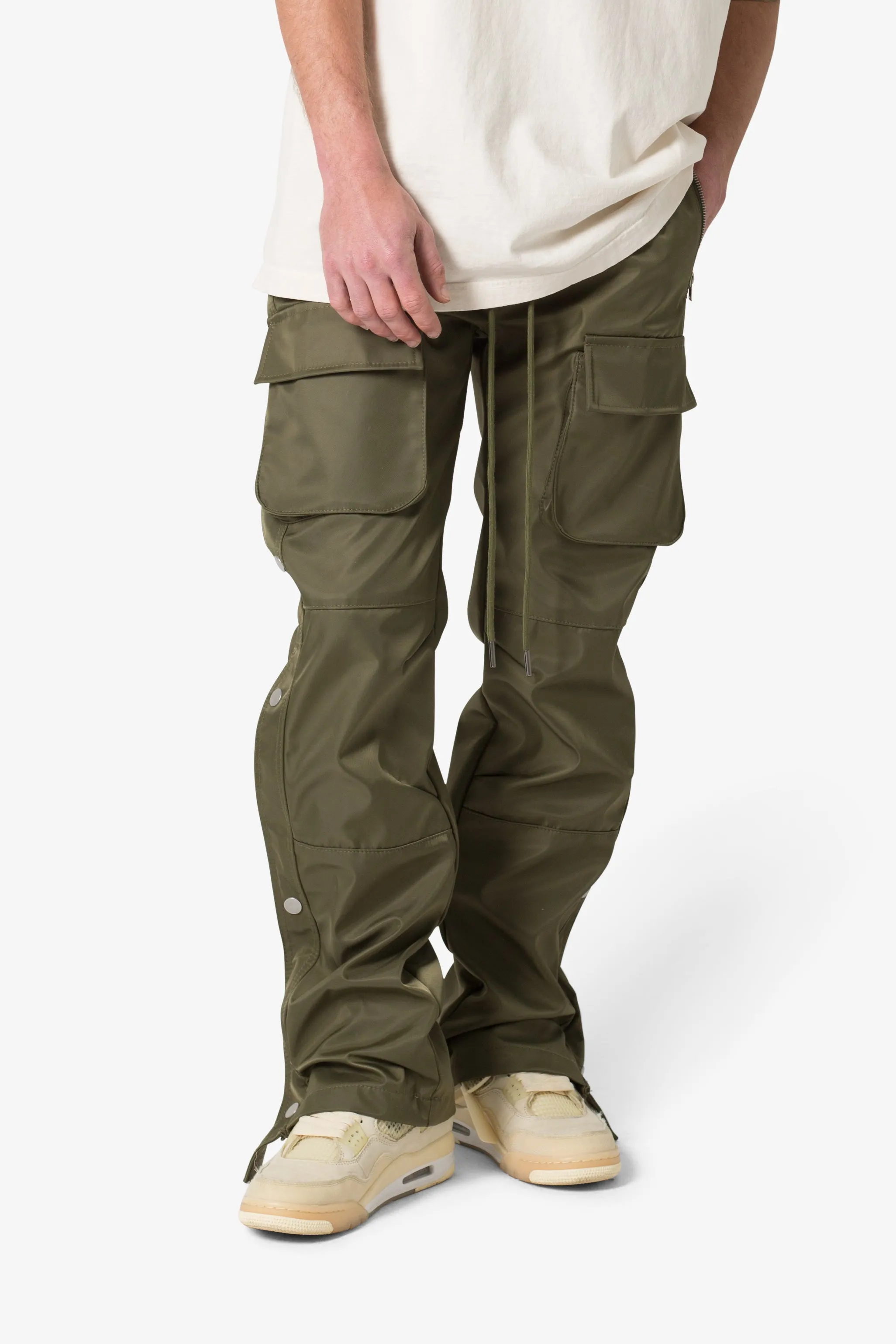 Snap Front Cargo Pants - Olive sold by MNML product image thumbnail 2