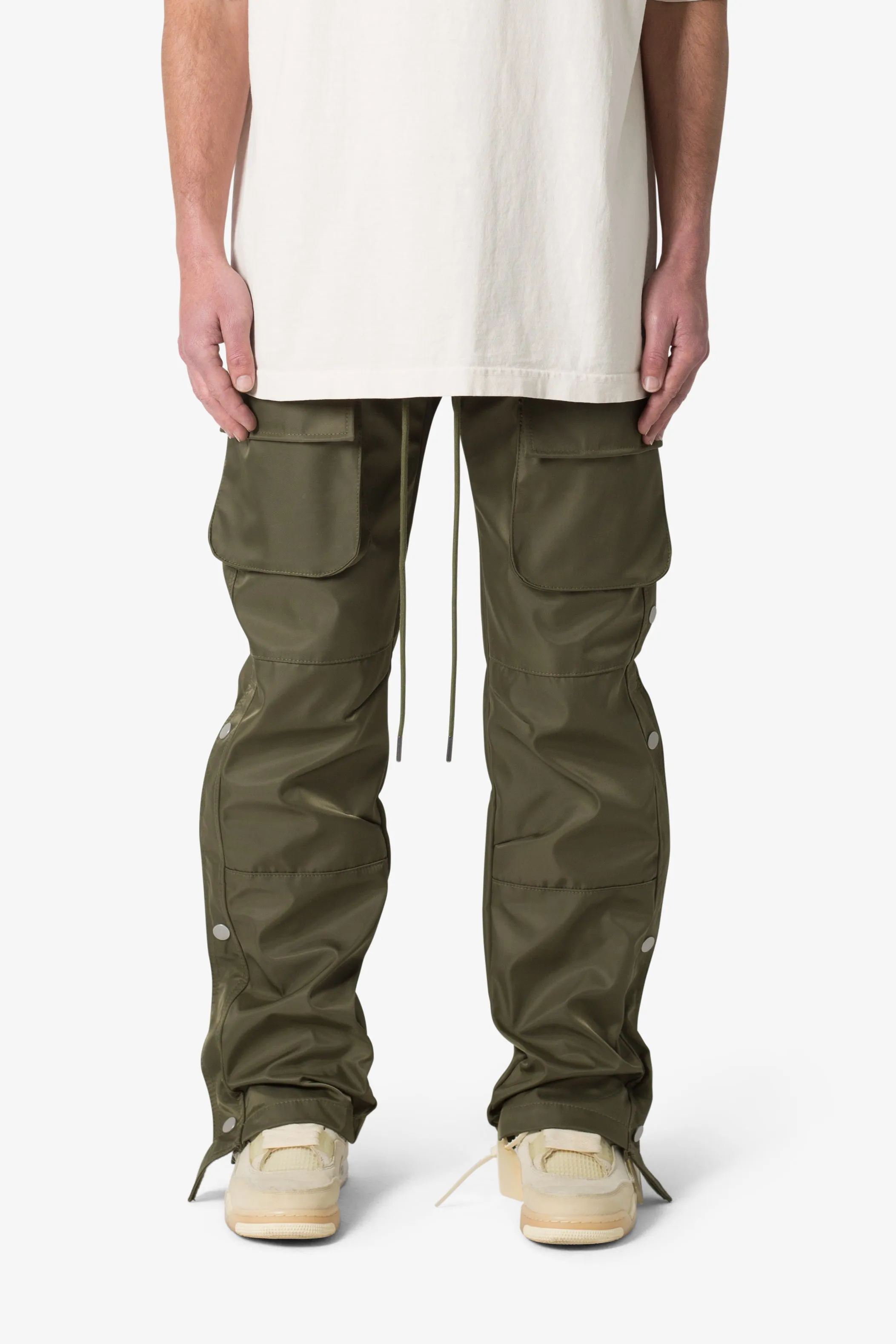 Snap Front Cargo Pants - Olive sold by MNML product image thumbnail 3