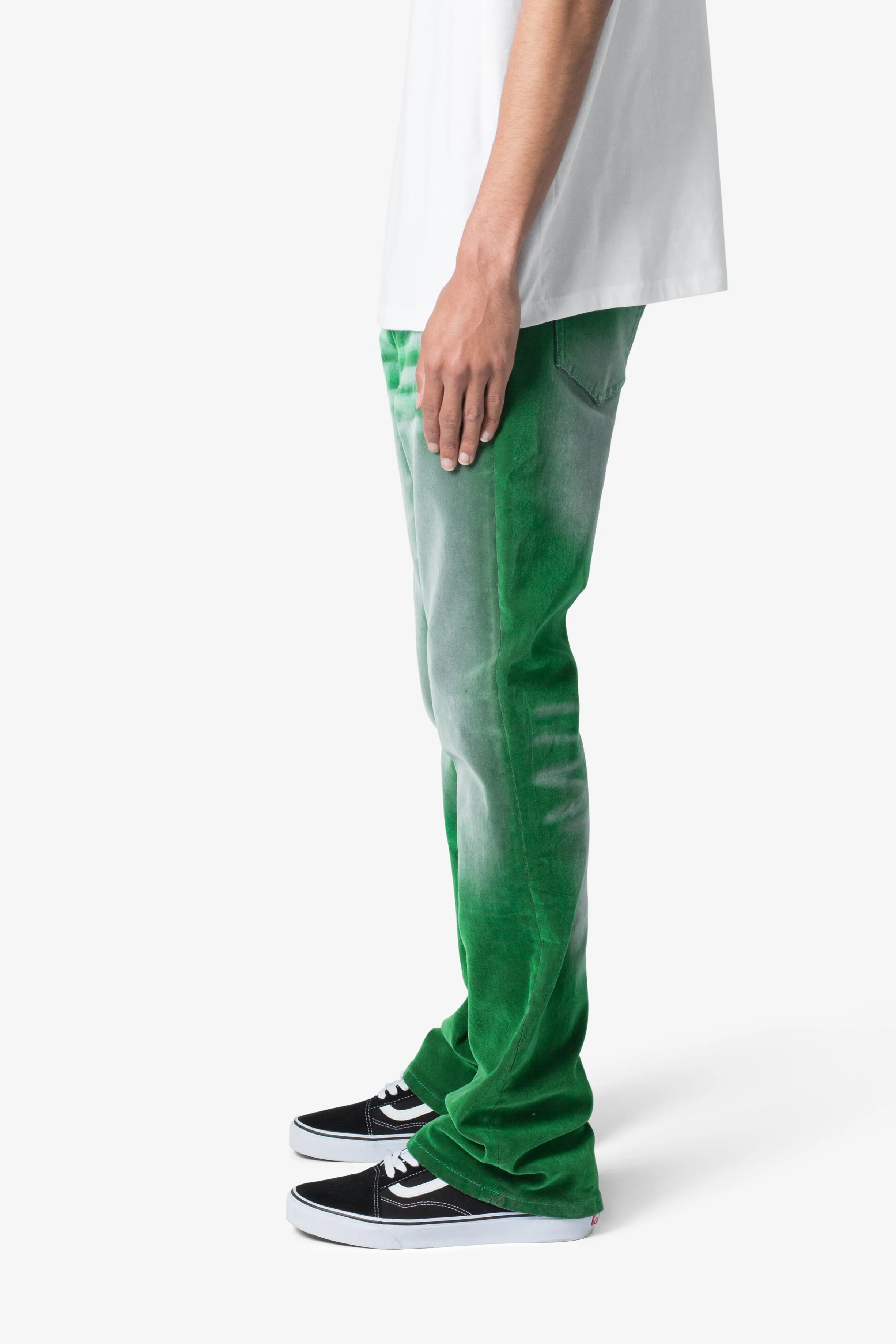 B658 Gecko Suede Flare Denim - Green sold by MNML product image thumbnail 4