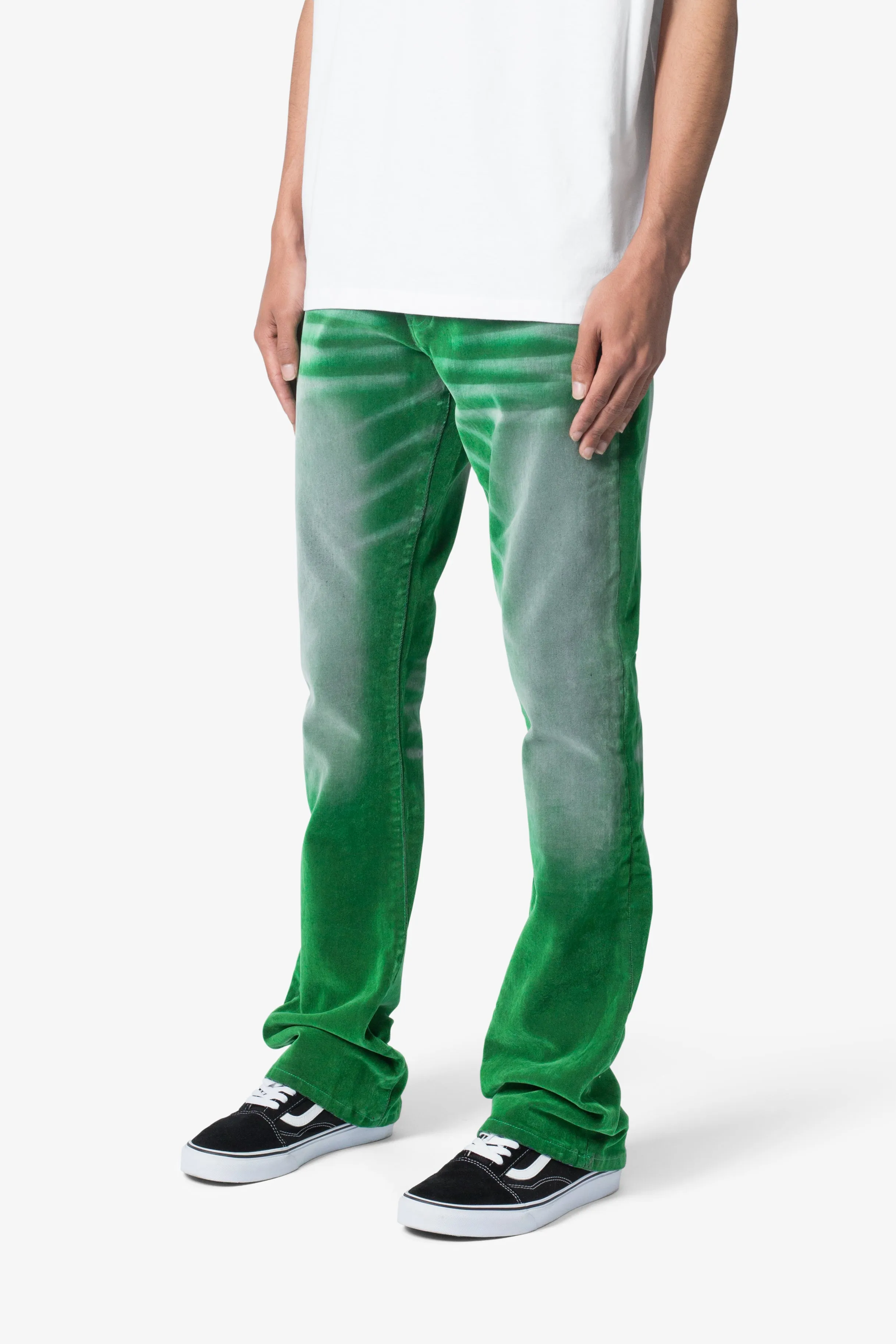 B658 Gecko Suede Flare Denim - Green sold by MNML product image thumbnail 3