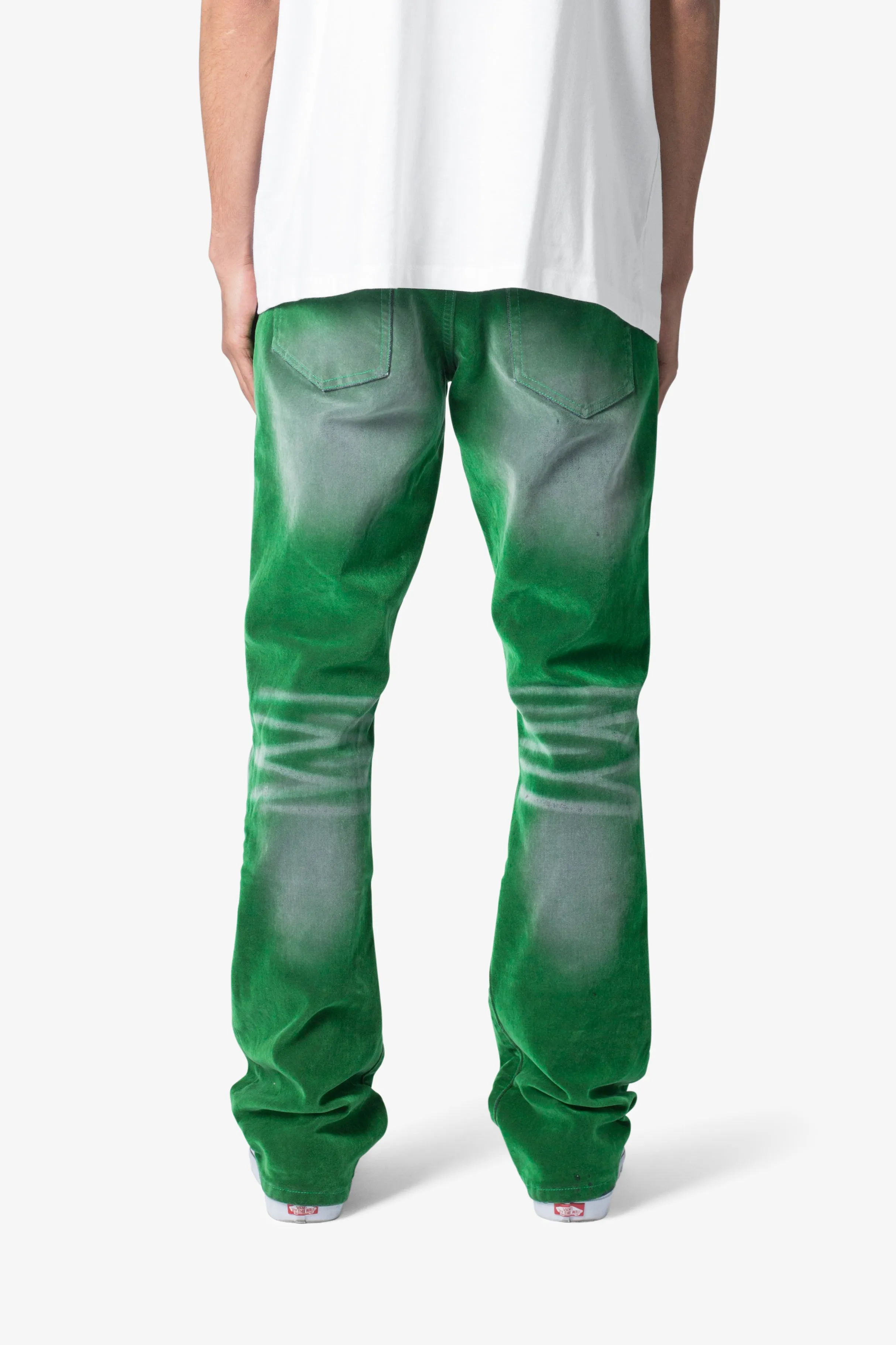 B658 Gecko Suede Flare Denim - Green sold by MNML product image thumbnail 5