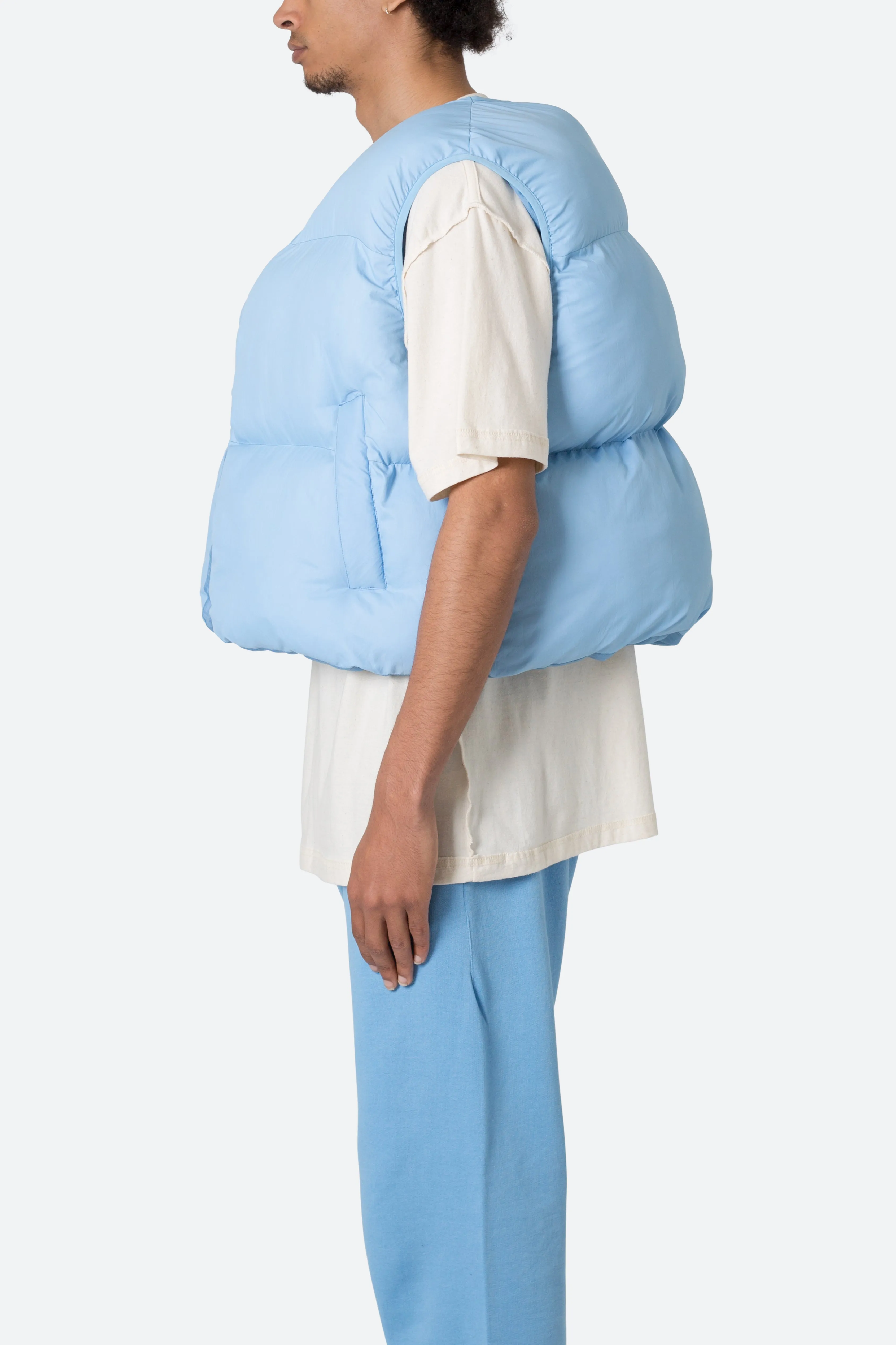 EZ Puffer Vest - Blue sold by MNML product image thumbnail 4