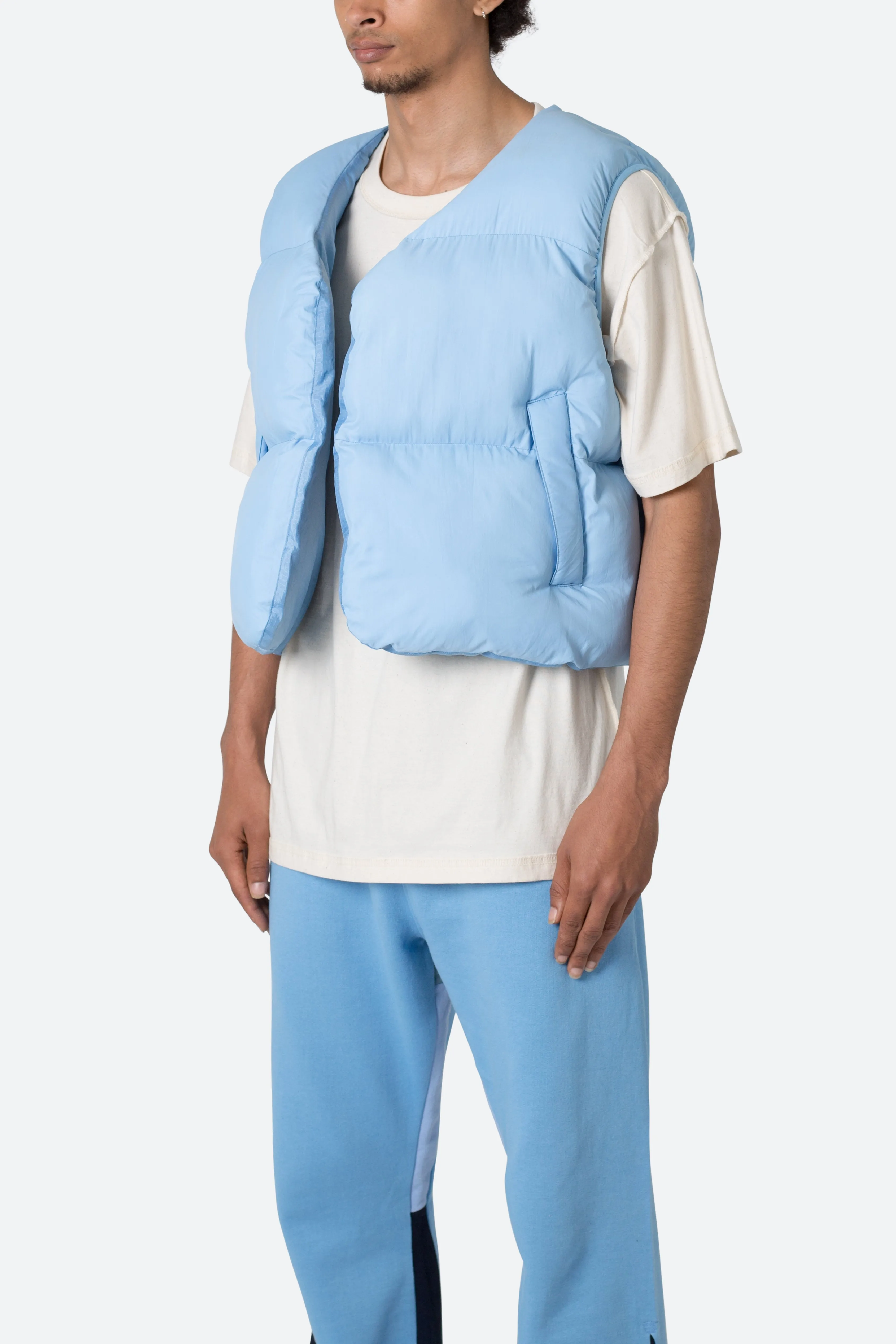 EZ Puffer Vest - Blue sold by MNML product image thumbnail 3