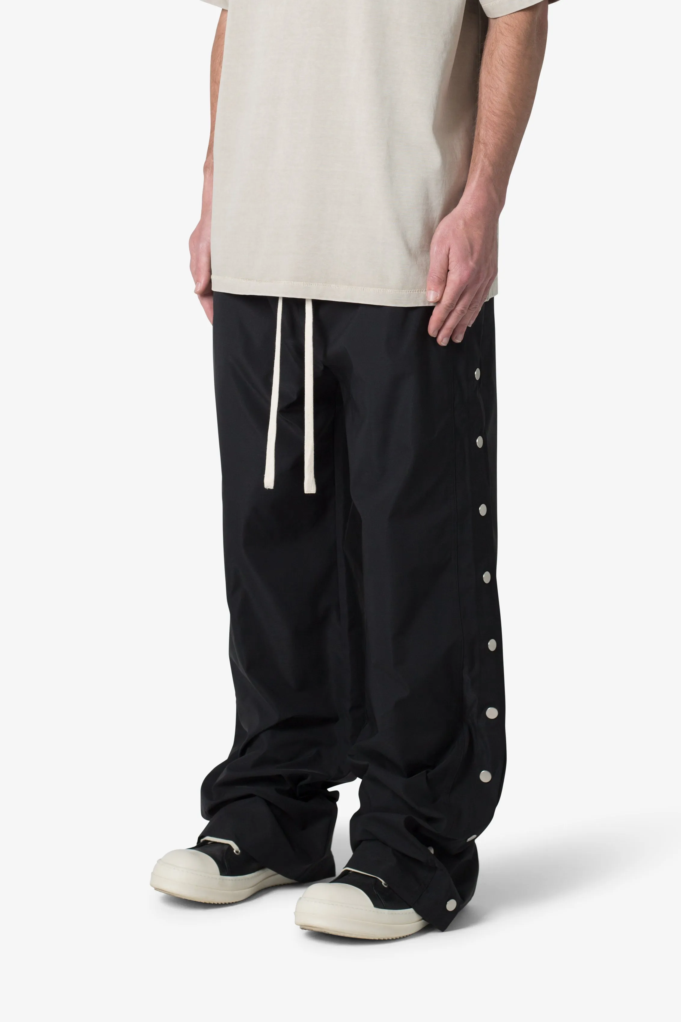 Side Snap Nylon Pants - Black sold by MNML product image thumbnail 2