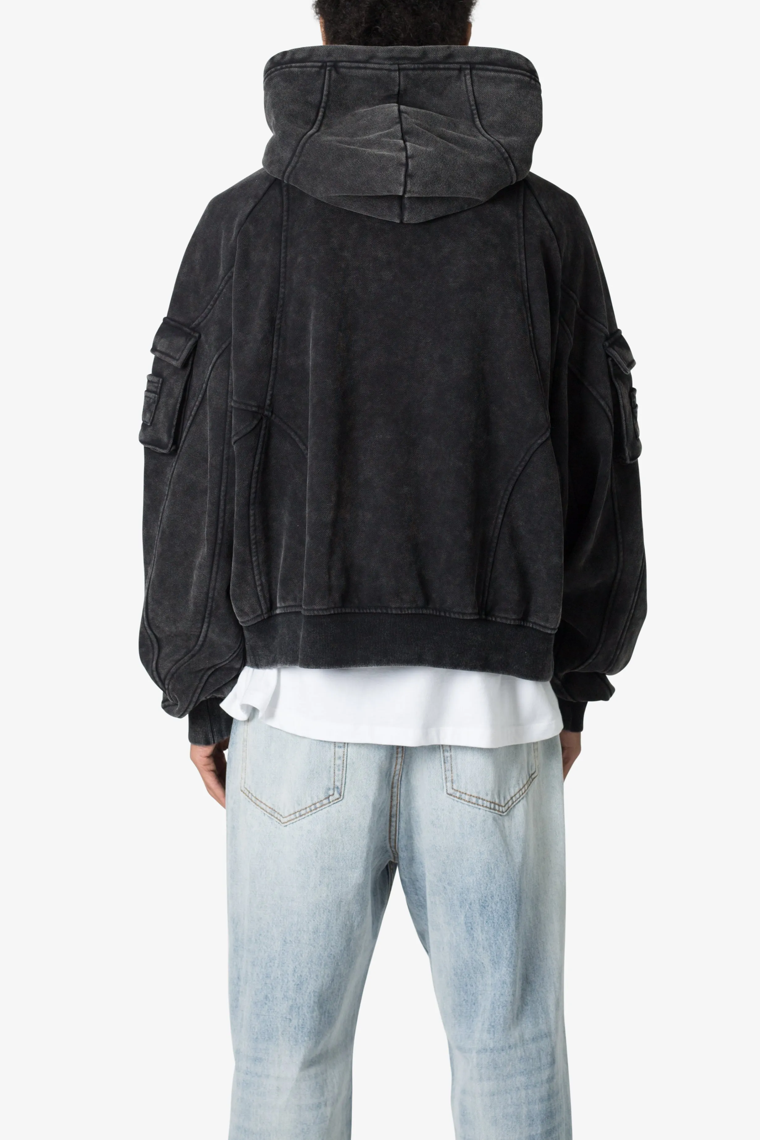 Cargo Pocket Hoodie - Charcoal Grey sold by MNML product image thumbnail 5