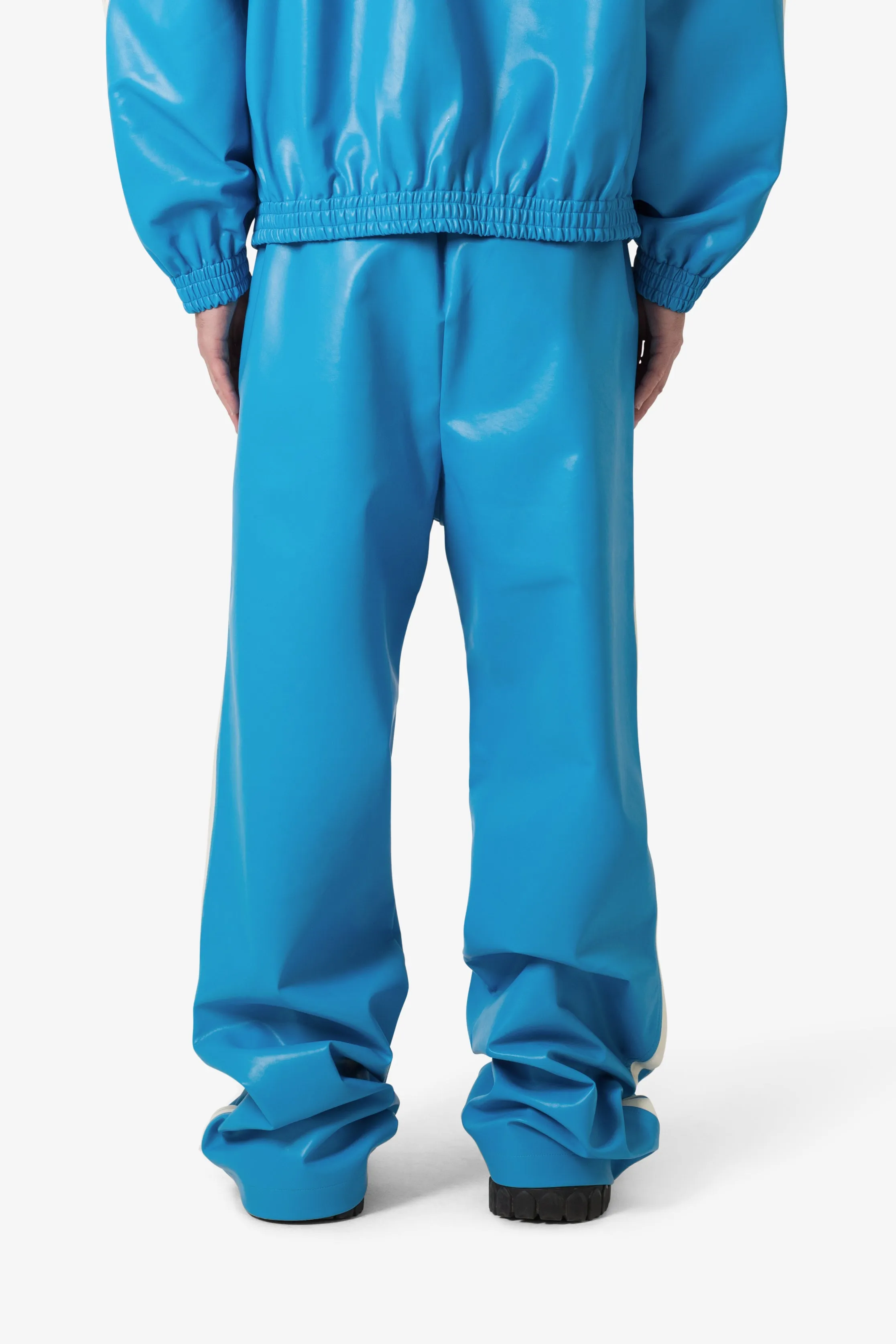 Icon Oversized PU Track Pants - Blue/Black sold by MNML product image thumbnail 5