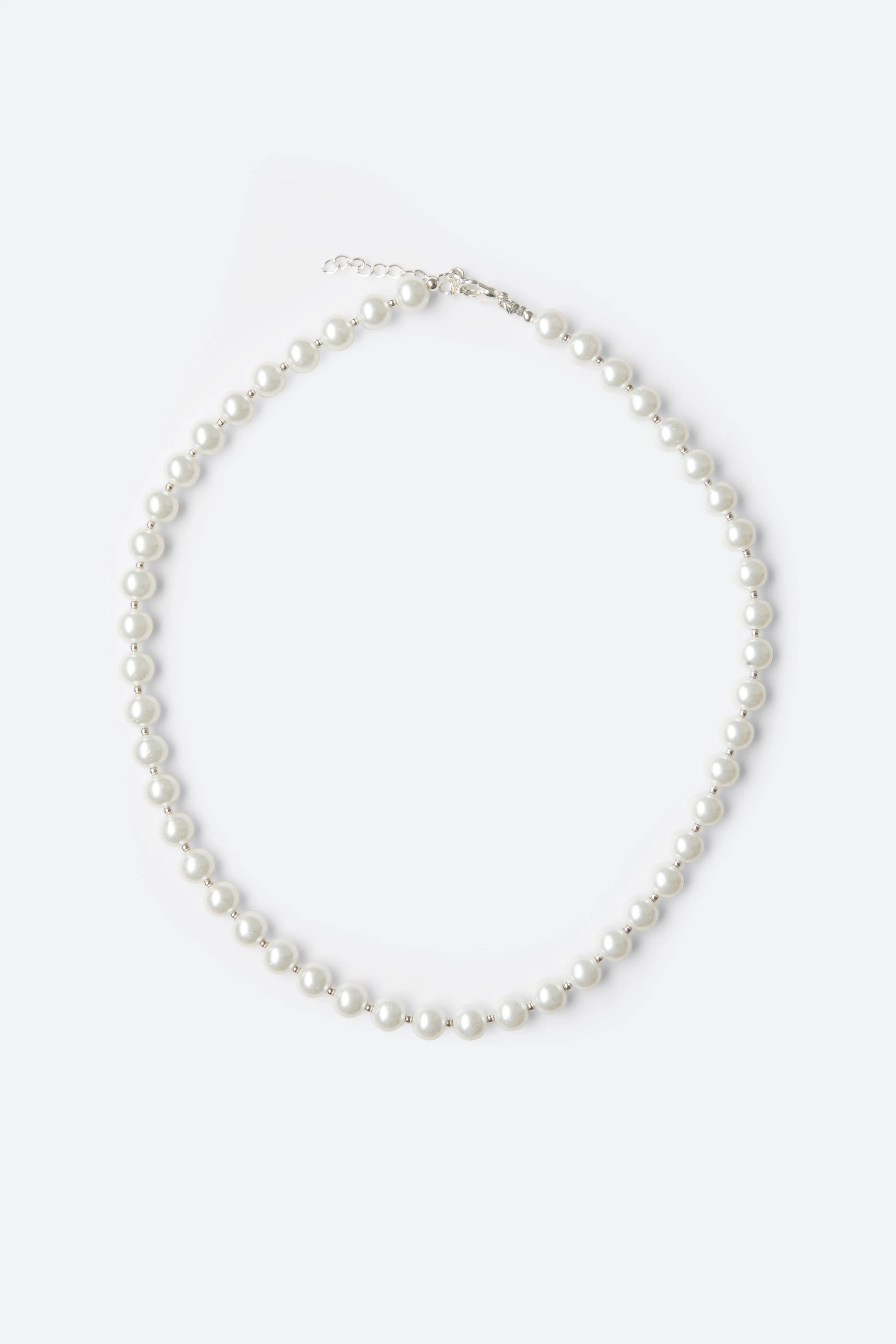 Pearl and Metal Bead Necklace - Off White sold by MNML product image thumbnail 2