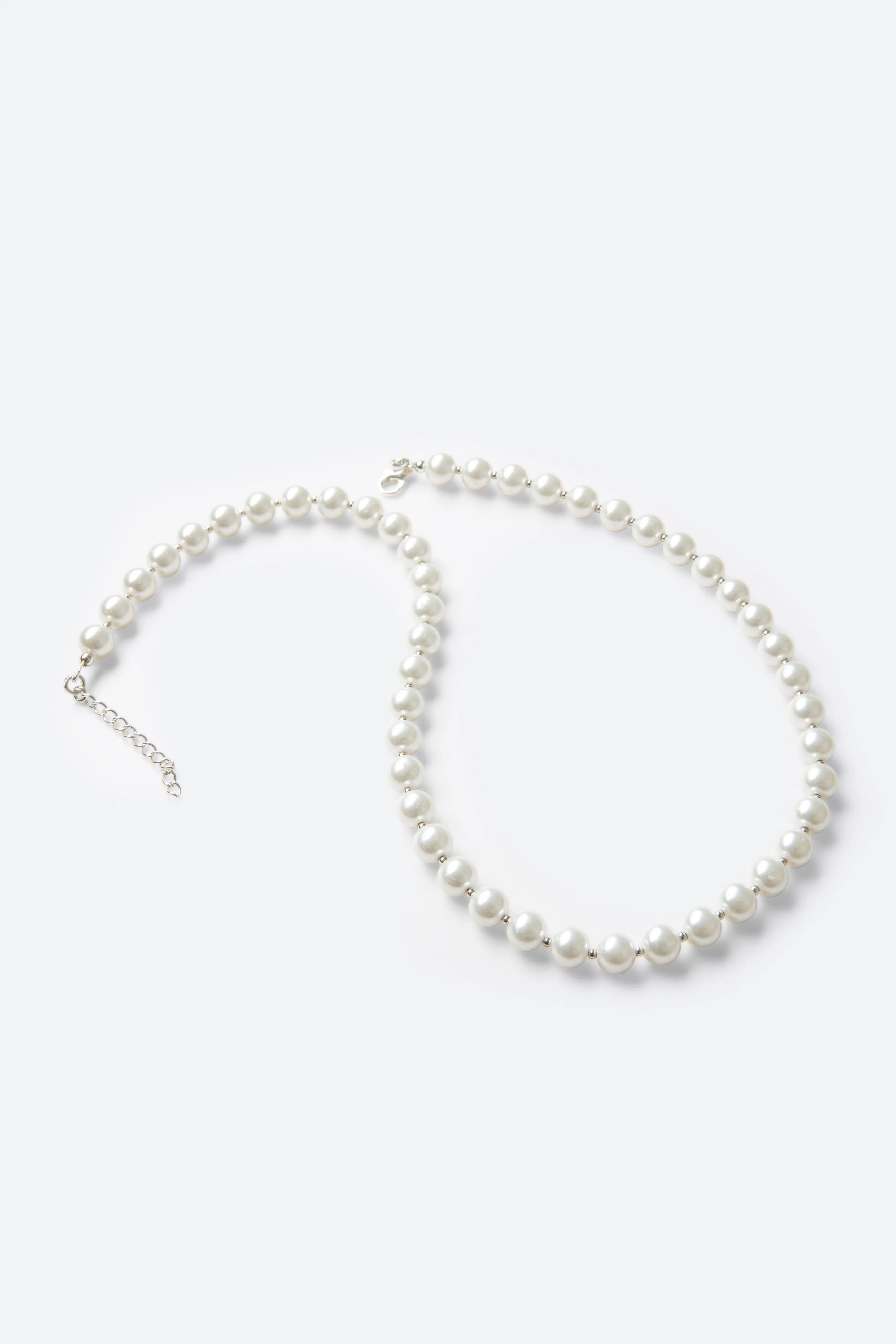 Pearl and Metal Bead Necklace - Off White sold by MNML product image thumbnail 3