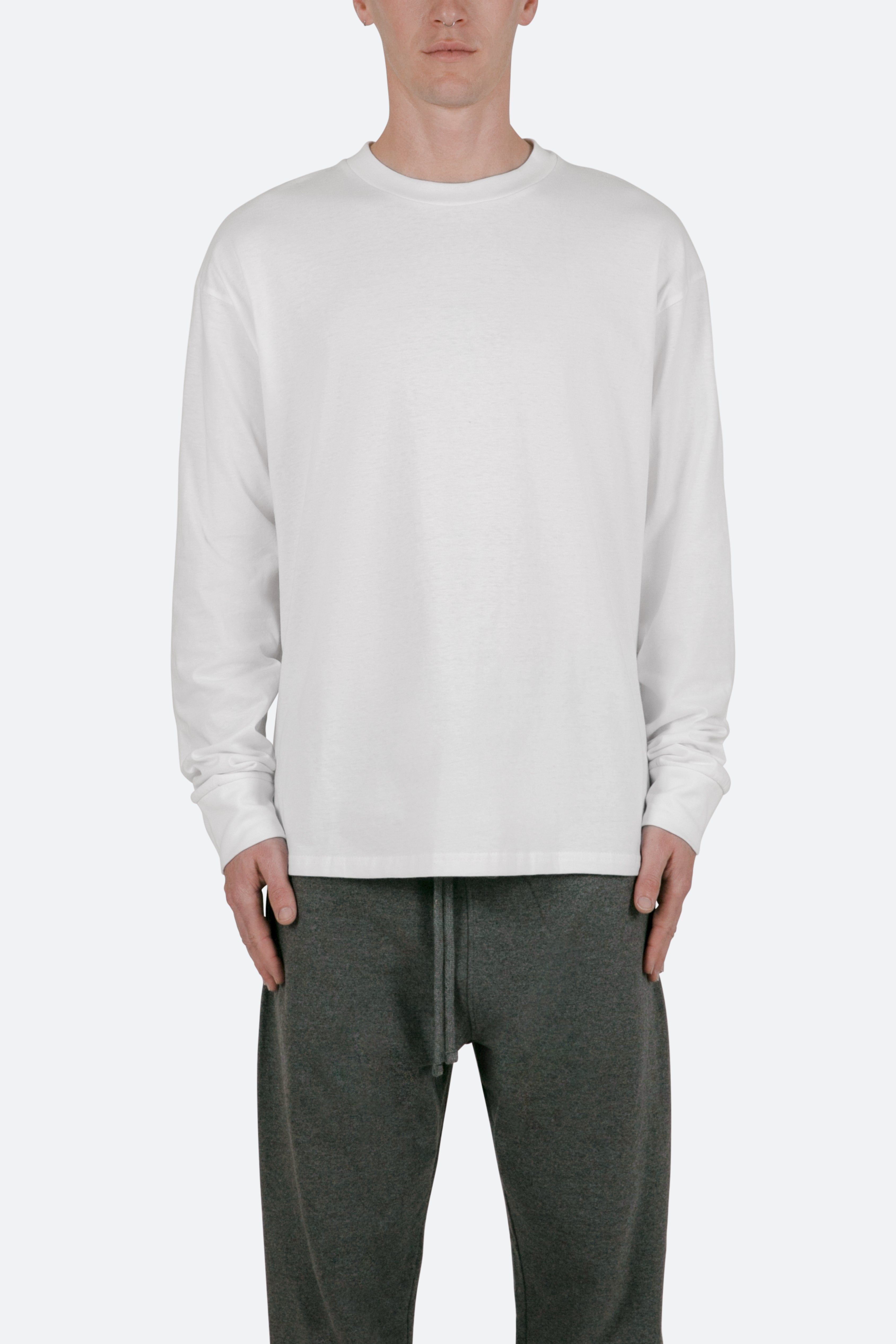 Every Day II L/S Tee - White sold by MNML