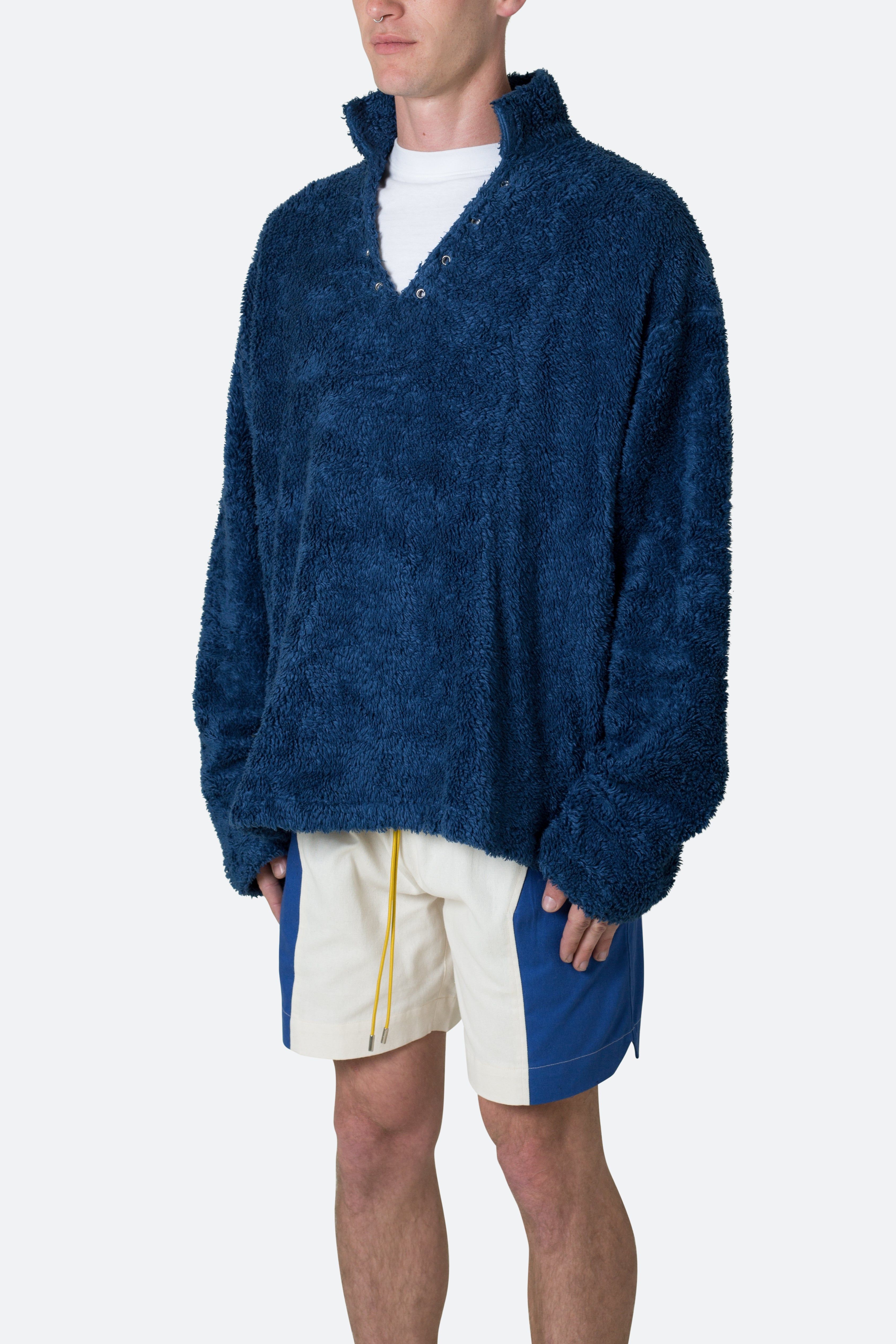 Sherpa Pullover Sweater - Navy sold by MNML product image thumbnail 3