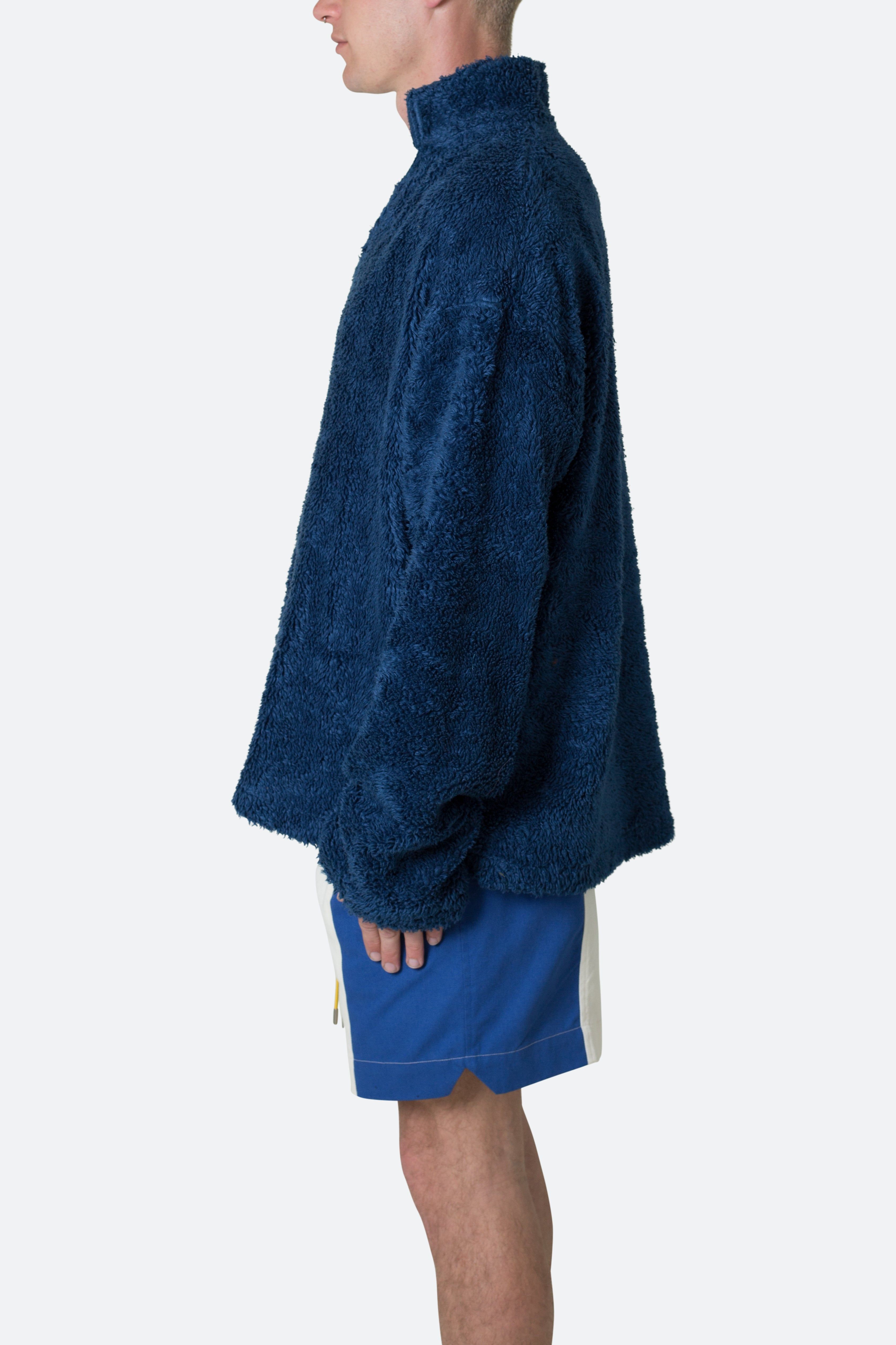 Sherpa Pullover Sweater - Navy sold by MNML product image thumbnail 4