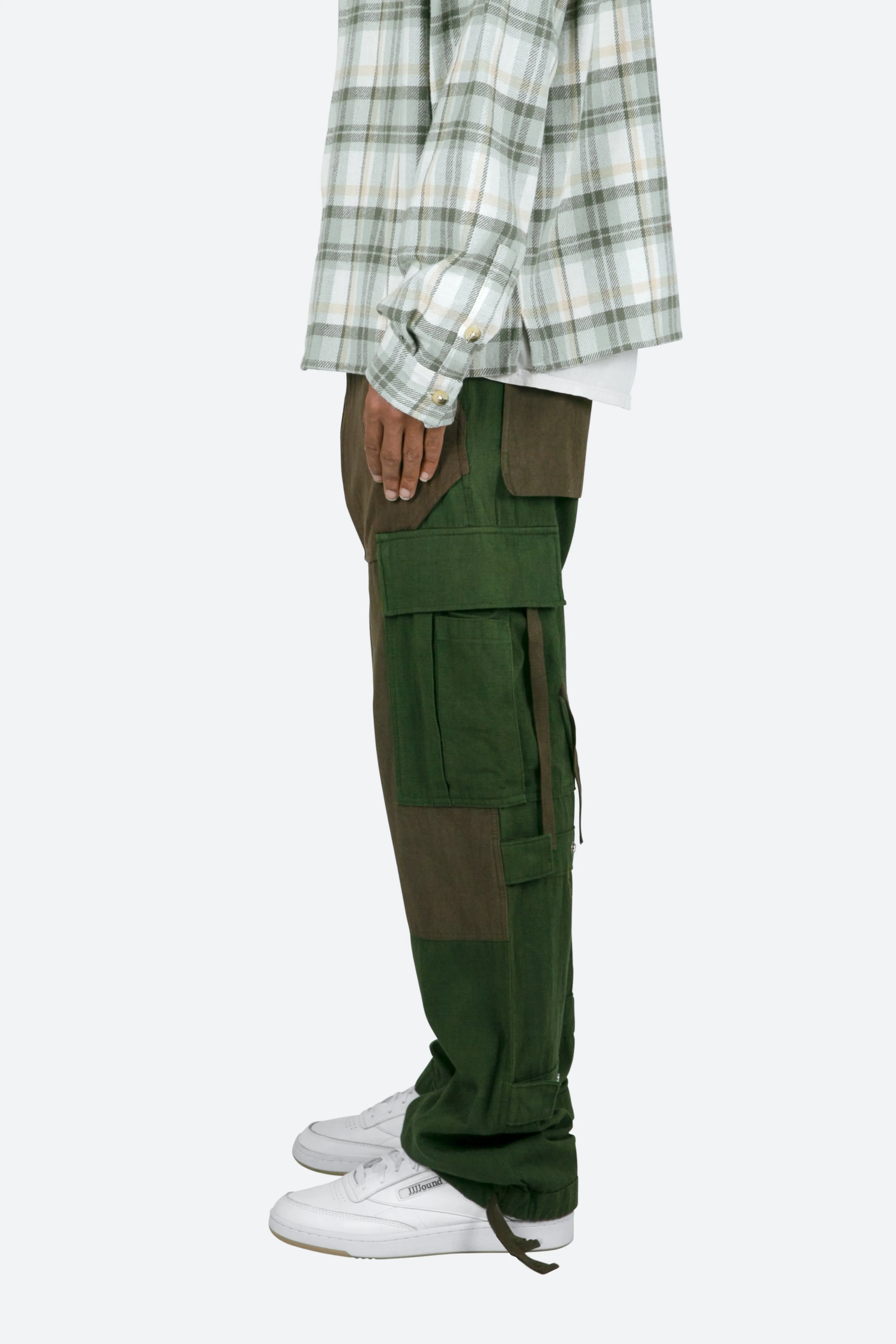Paneled Cargo Pants - Olive sold by MNML product image thumbnail 5