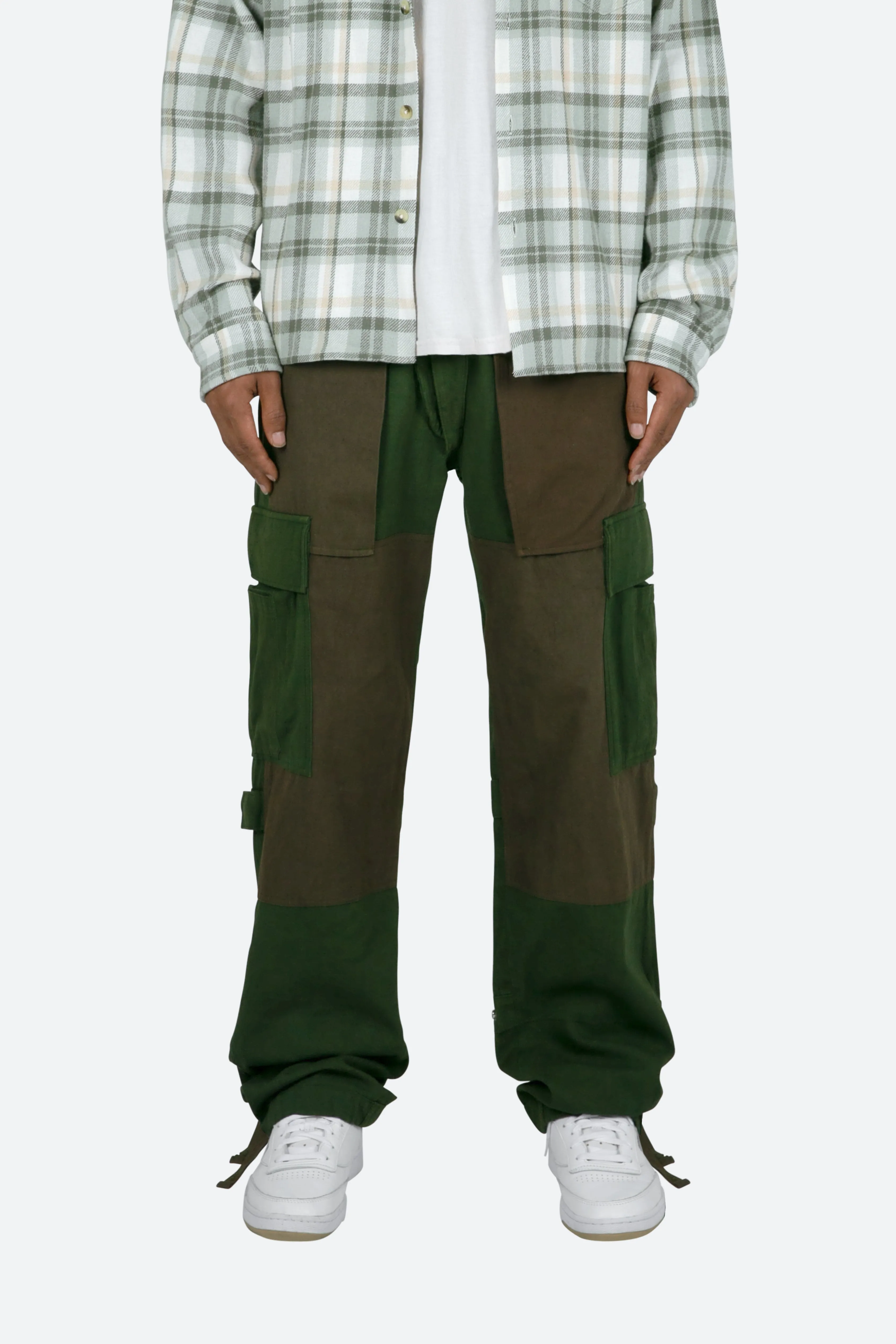 Paneled Cargo Pants - Olive sold by MNML product image thumbnail 3