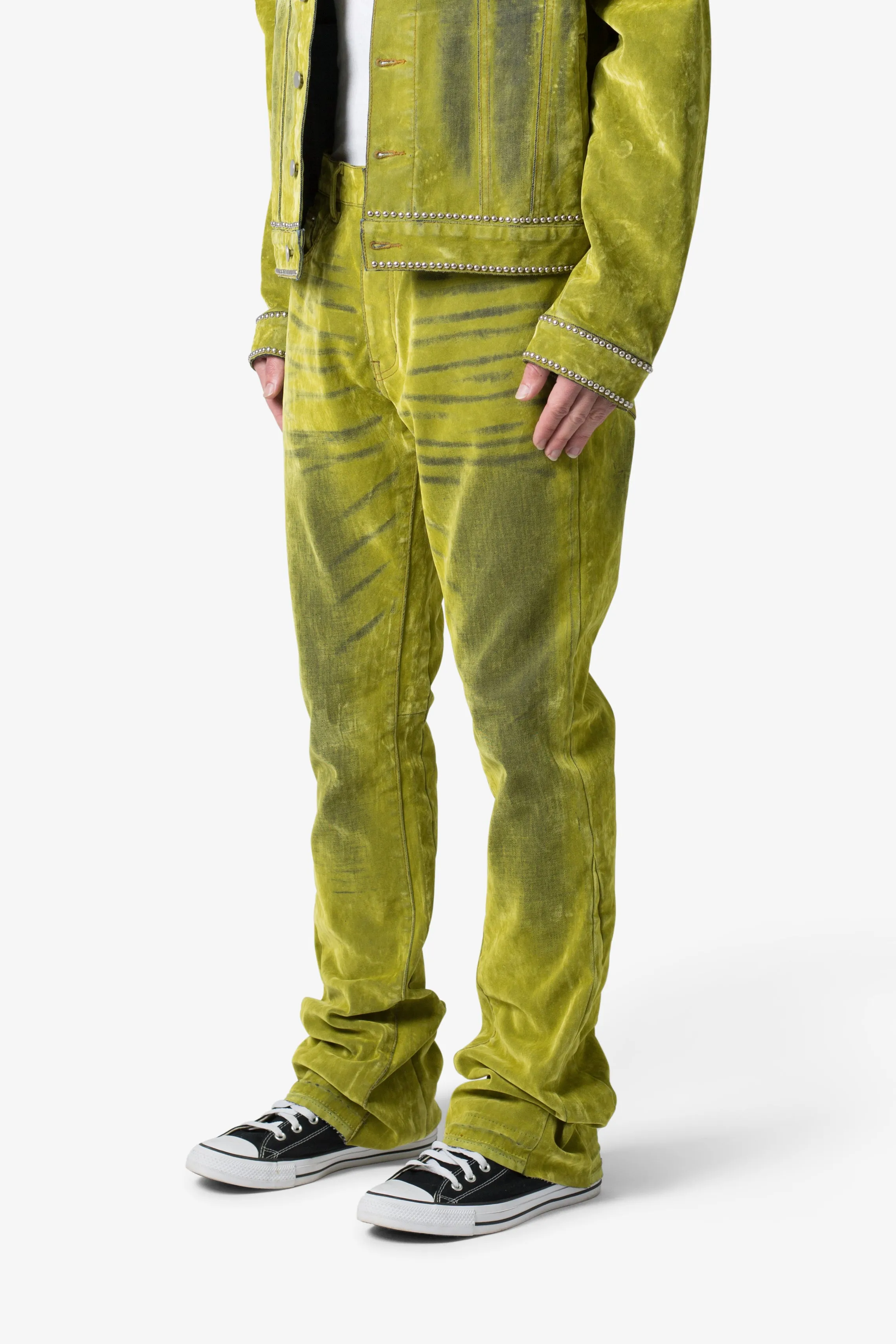 B576 Western Flare Denim - Green sold by MNML product image thumbnail 4