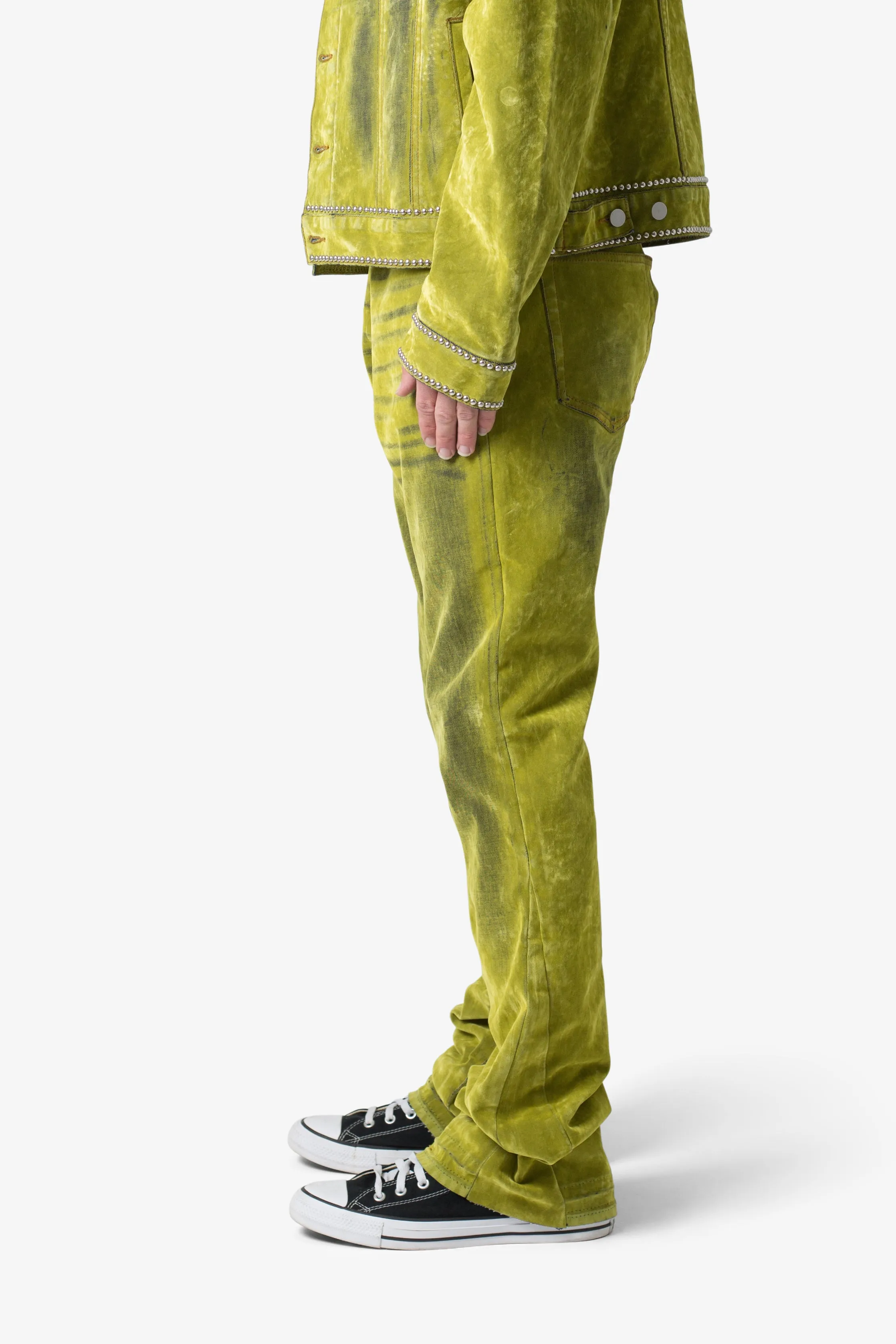 B576 Western Flare Denim - Green sold by MNML product image thumbnail 5