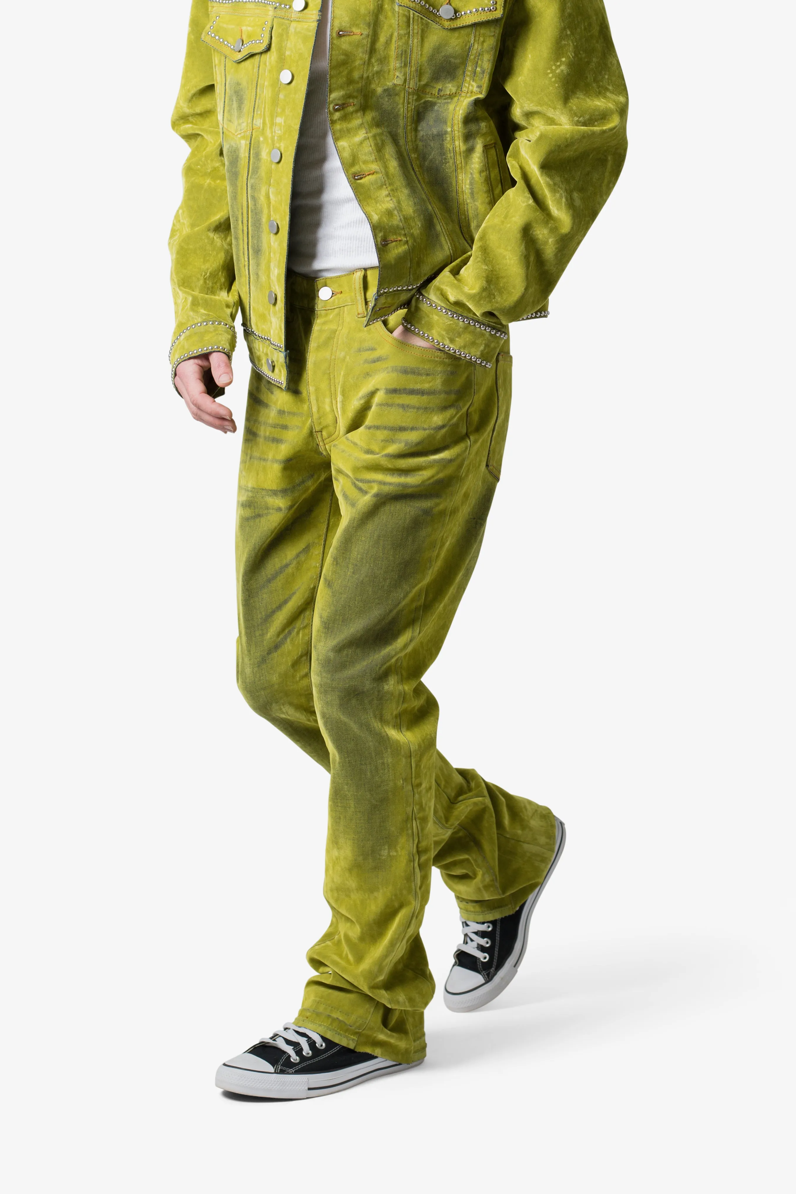 B576 Western Flare Denim - Green sold by MNML product image thumbnail 2
