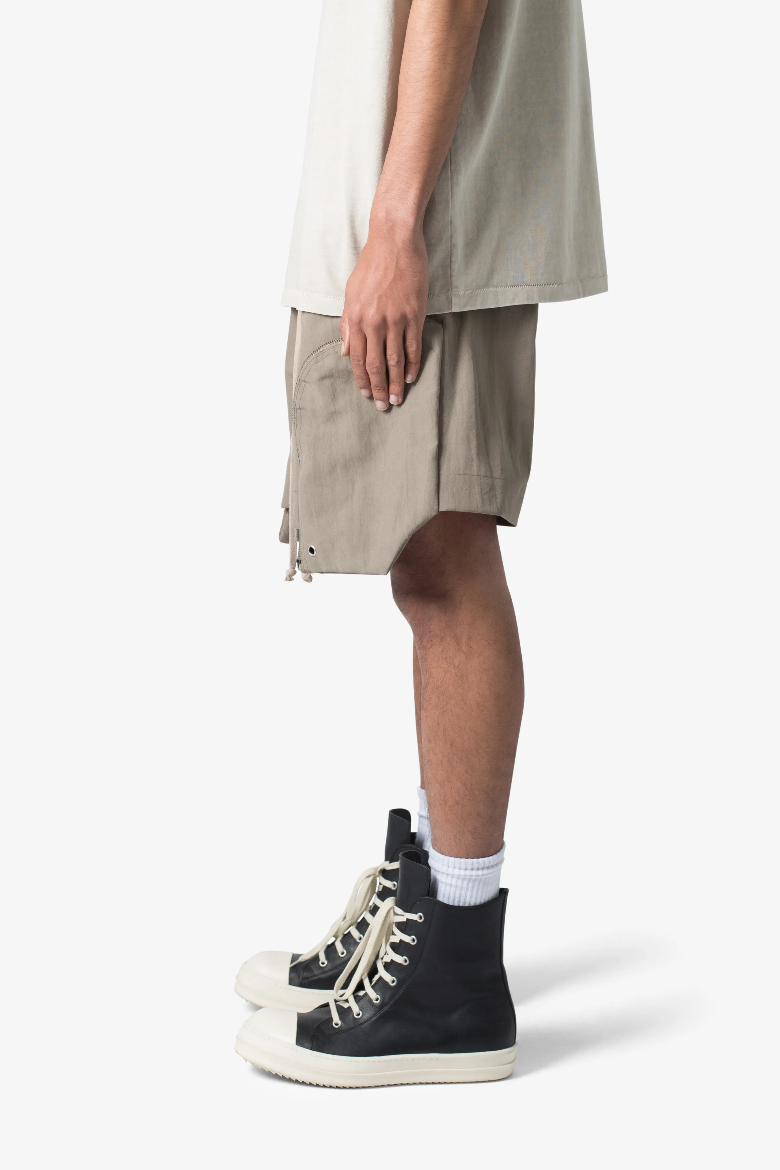 Front Pocket Geo Shorts - Olive sold by MNML product image thumbnail 4