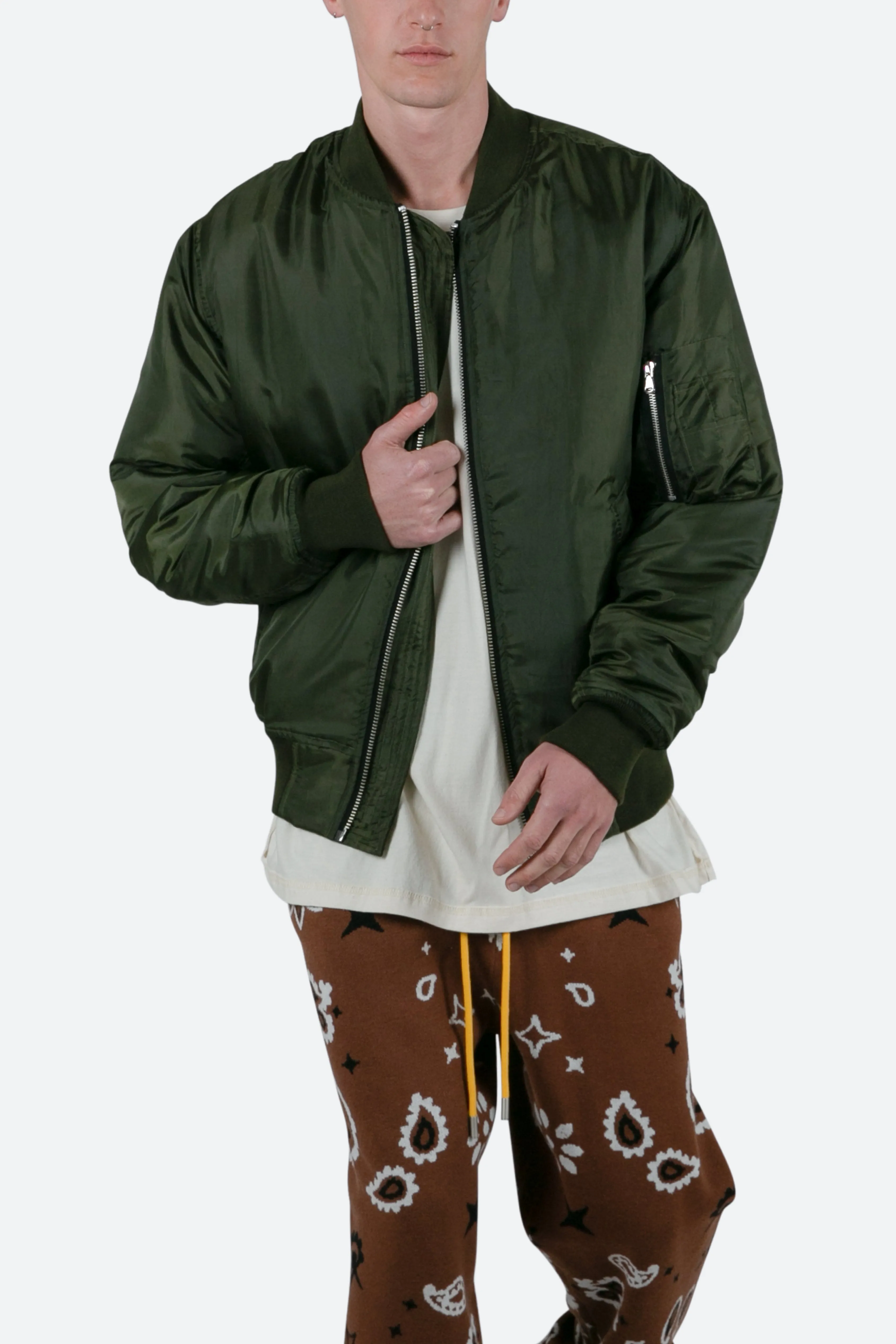 Lightweight Bomber Jacket - Olive sold by MNML product image thumbnail 2