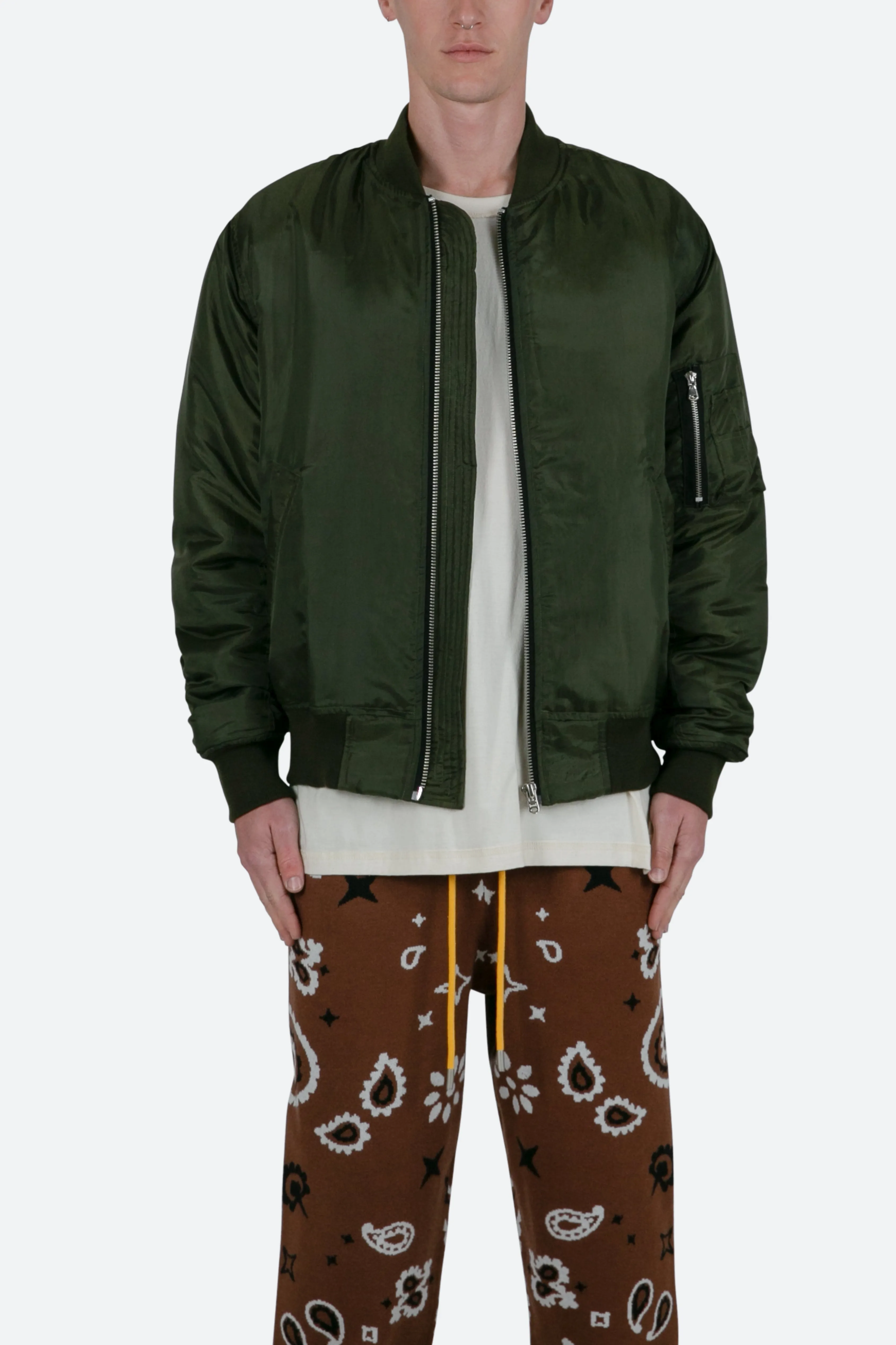 Lightweight Bomber Jacket - Olive sold by MNML