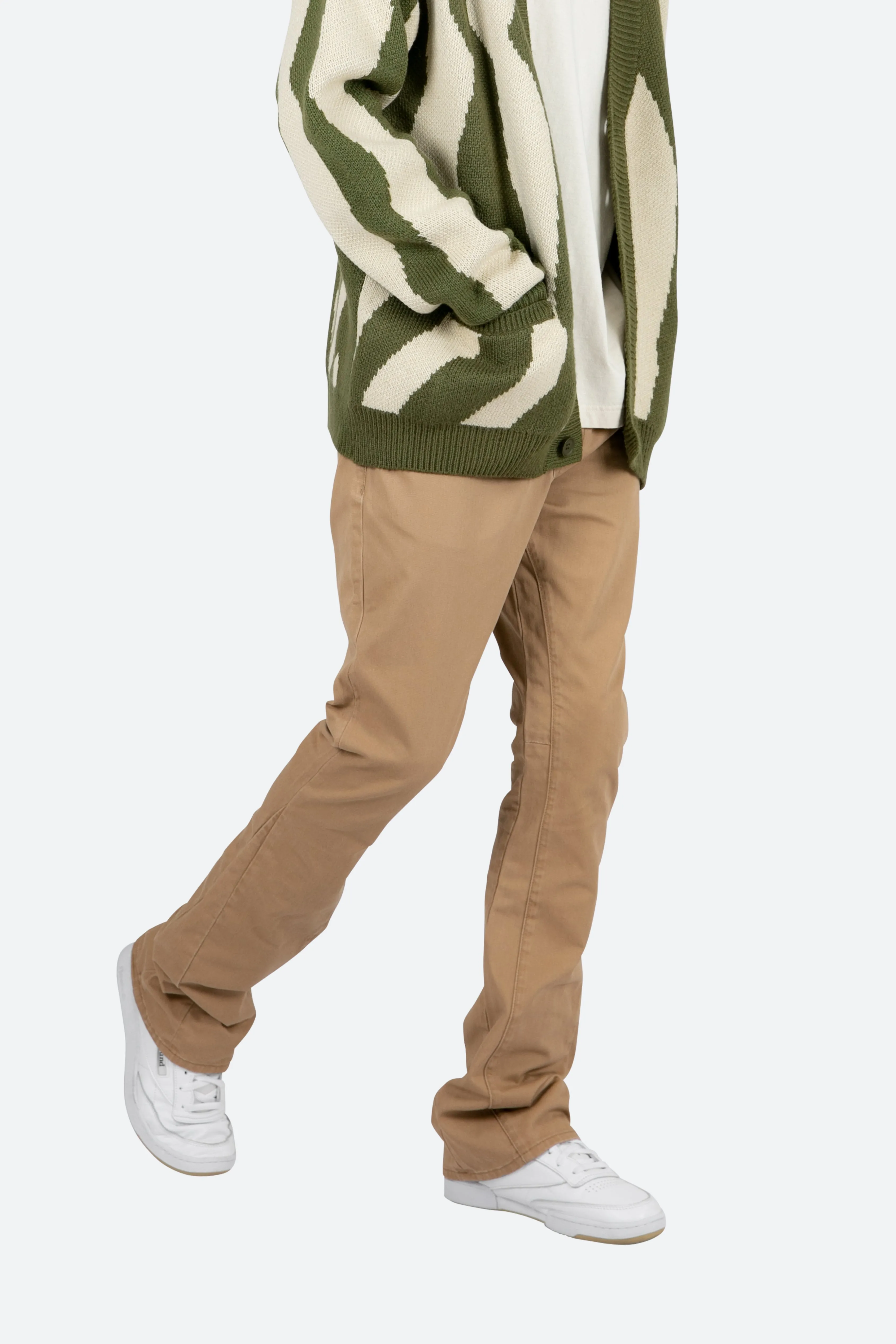 B472 Twill Flare Pants - Khaki sold by MNML product image thumbnail 3