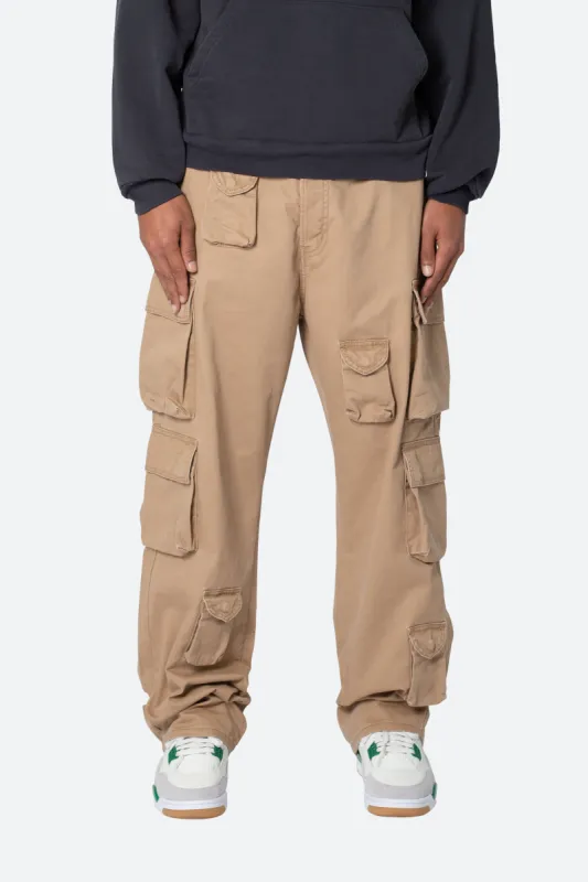 Baggy Cargo Pants - Khaki sold by MNML