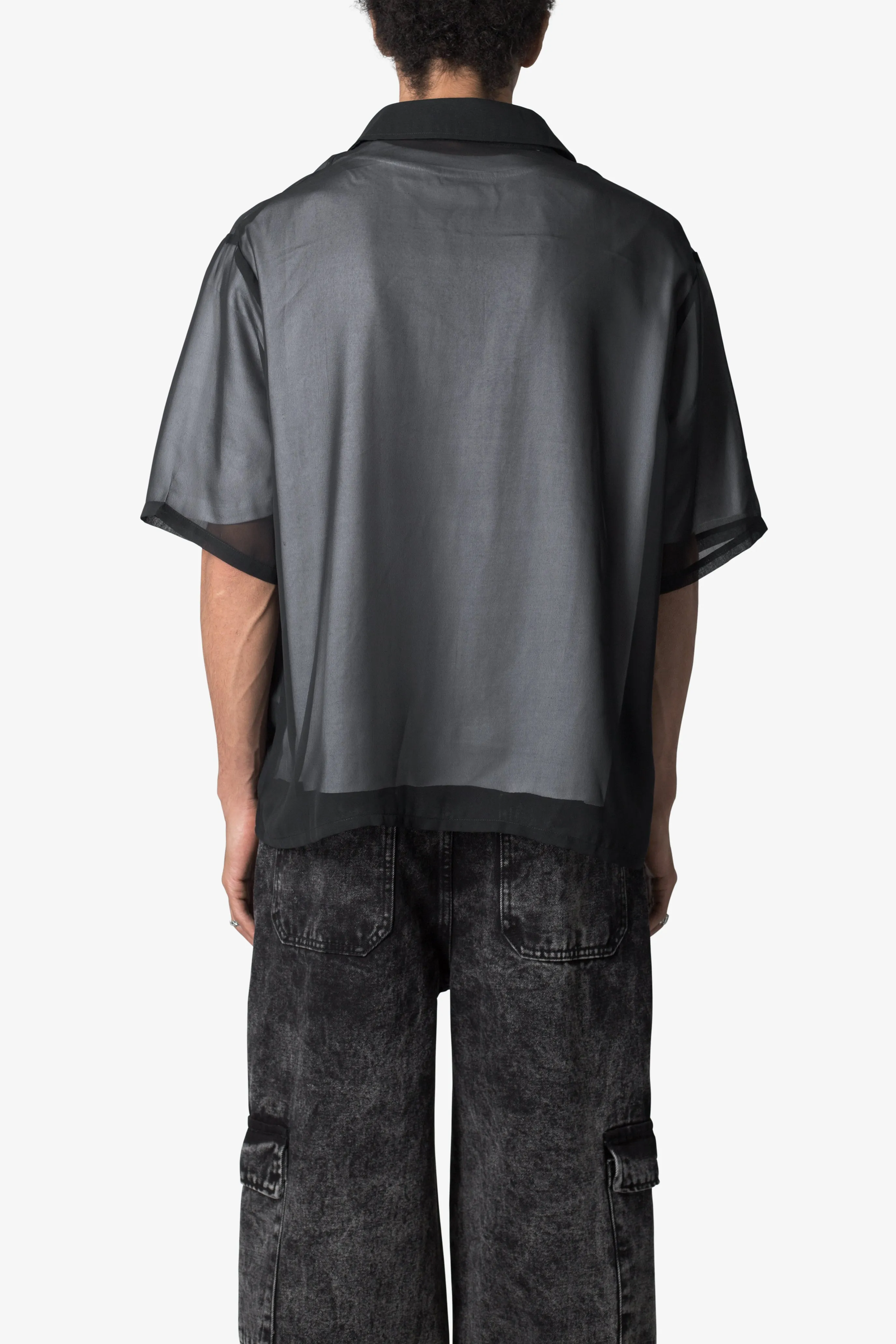 Sheer S/S Shirt - Black sold by MNML product image thumbnail 5