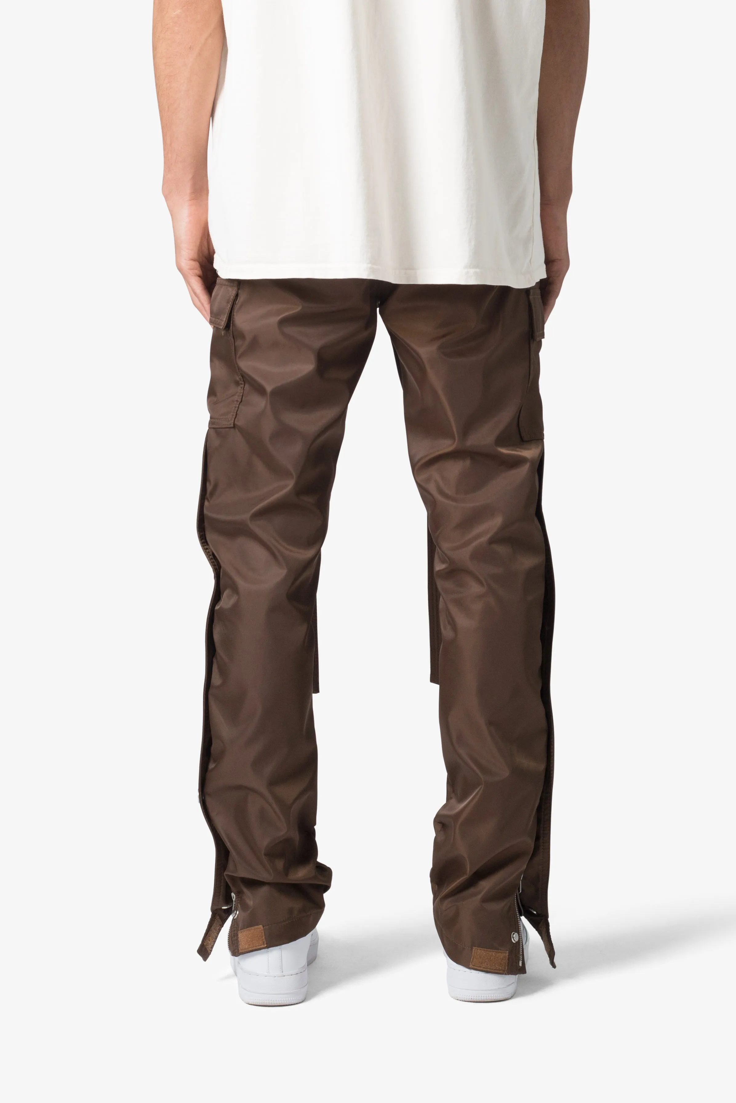 MNML Snap Zipper II Cargo Pants Brown Parallel