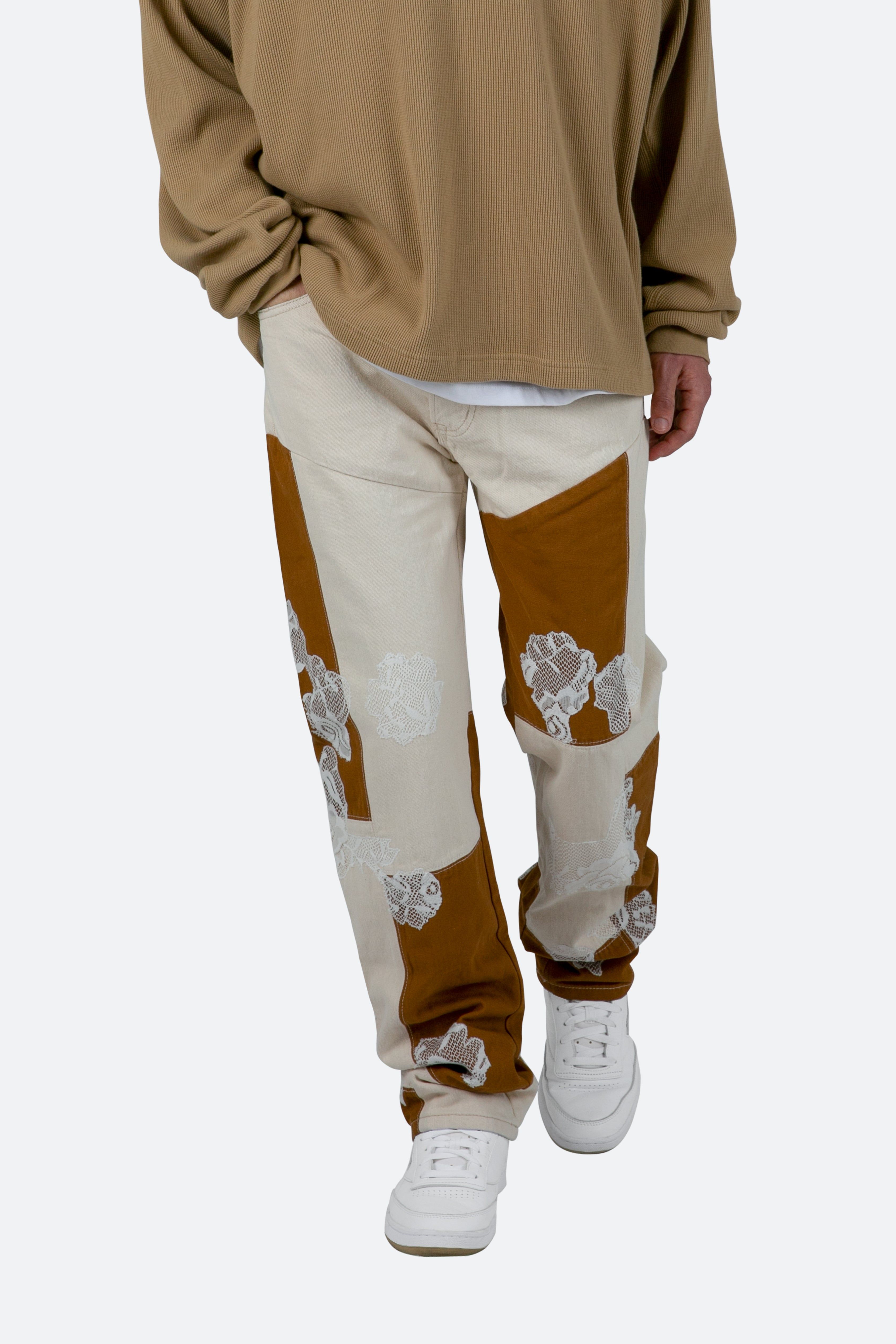 V470 Lace Baggy Denim - Off White sold by MNML product image thumbnail 2