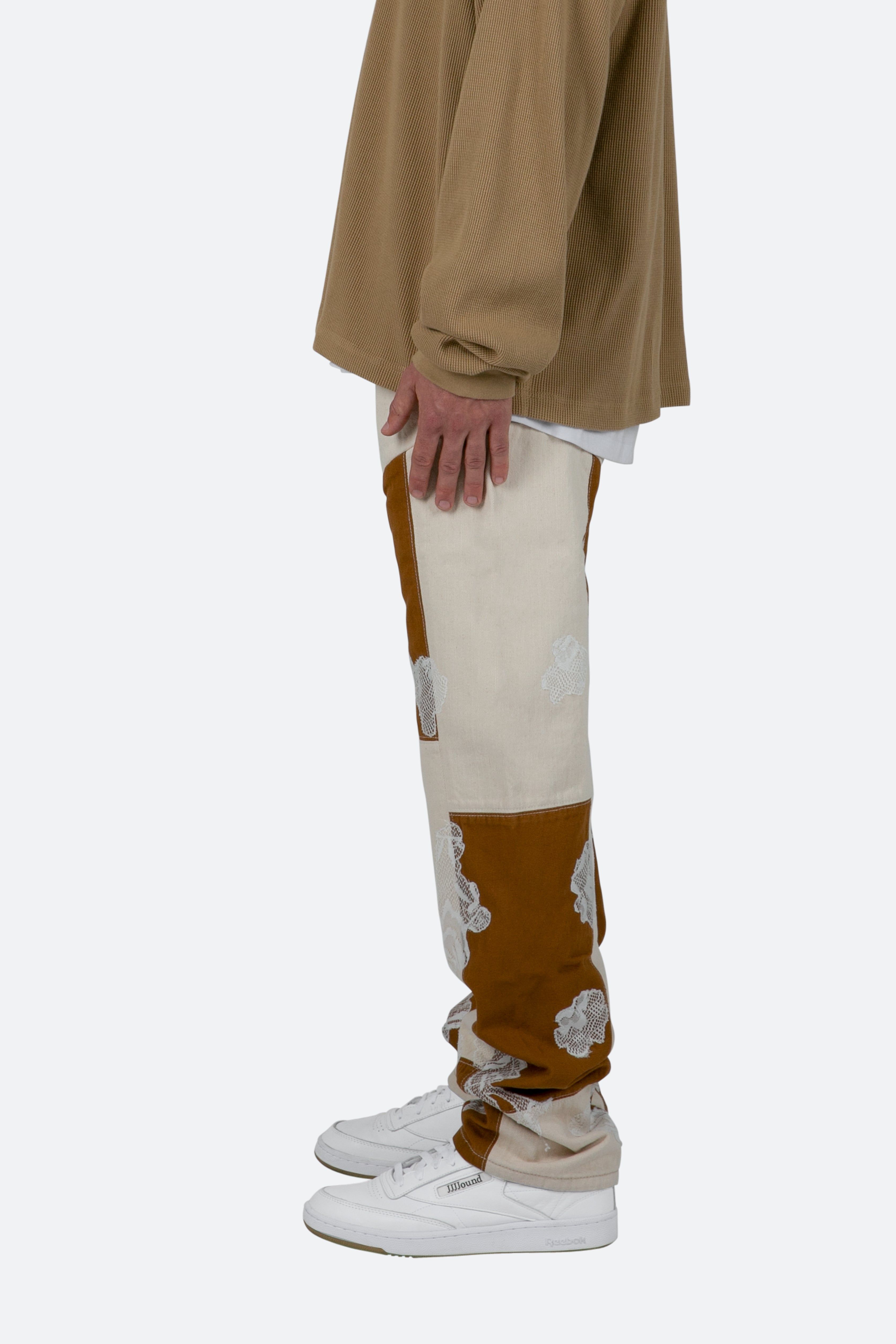 V470 Lace Baggy Denim - Off White sold by MNML product image thumbnail 5