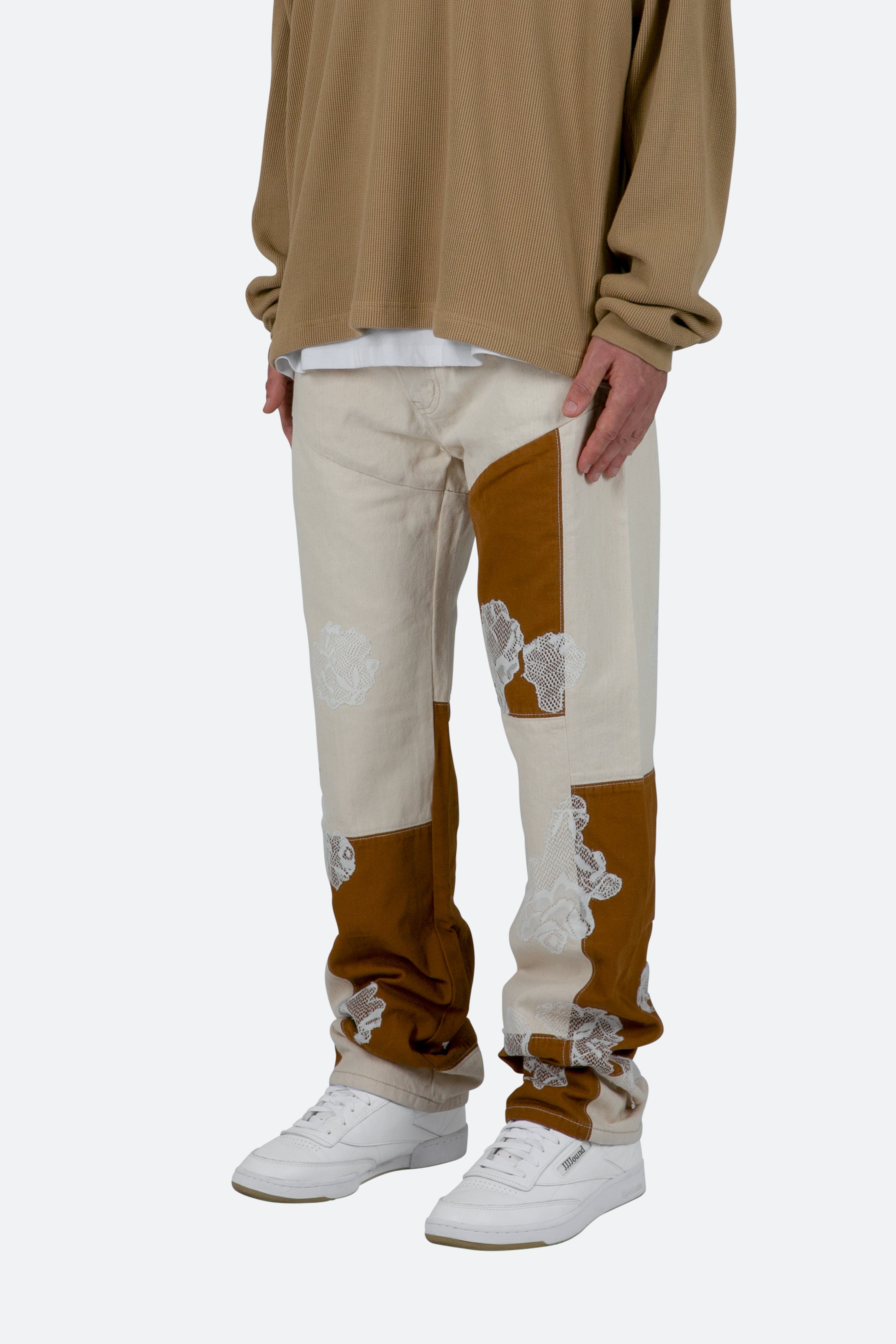 V470 Lace Baggy Denim - Off White sold by MNML product image thumbnail 4