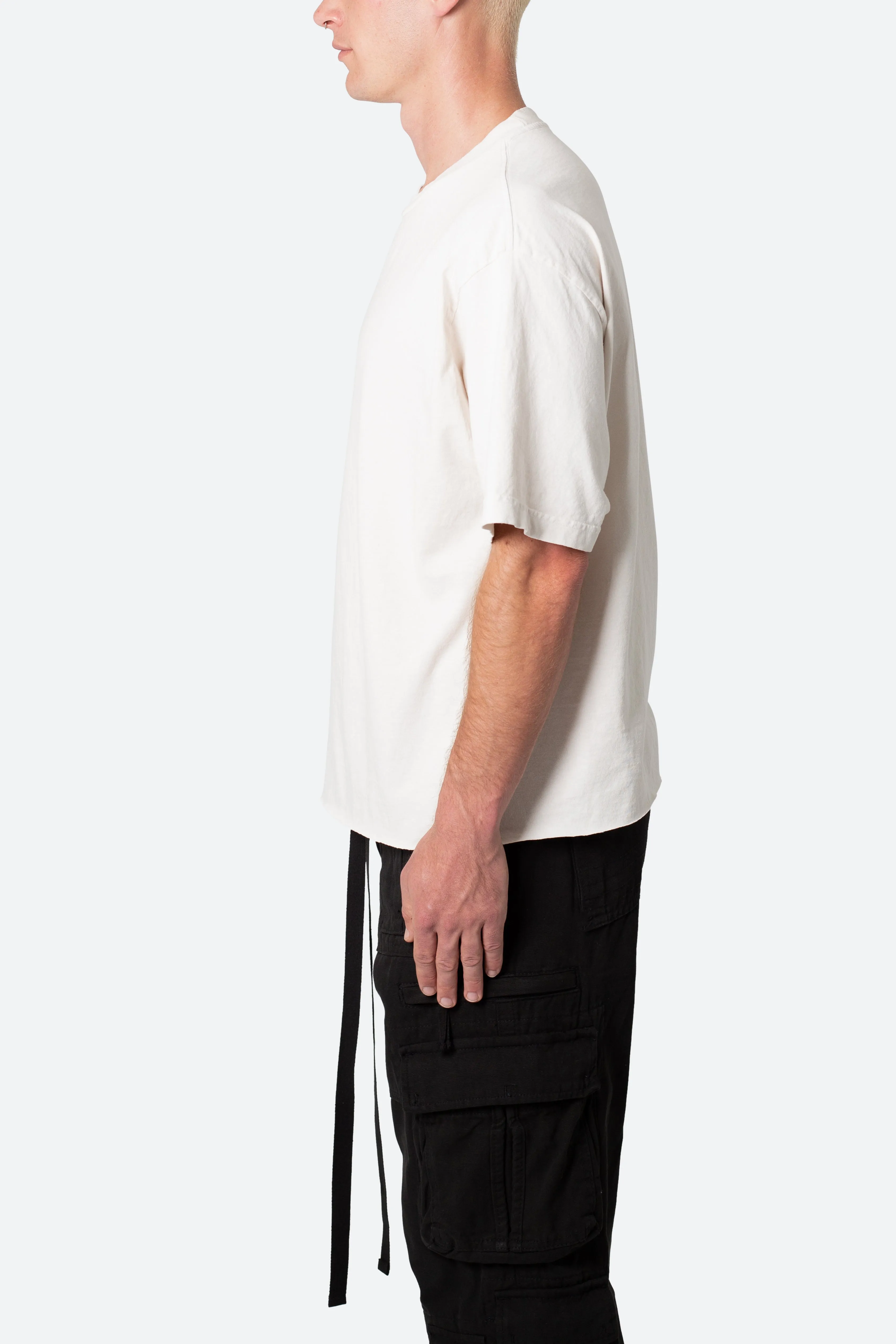 Vintage Boxy Cropped Tee - Off White sold by MNML product image thumbnail 4