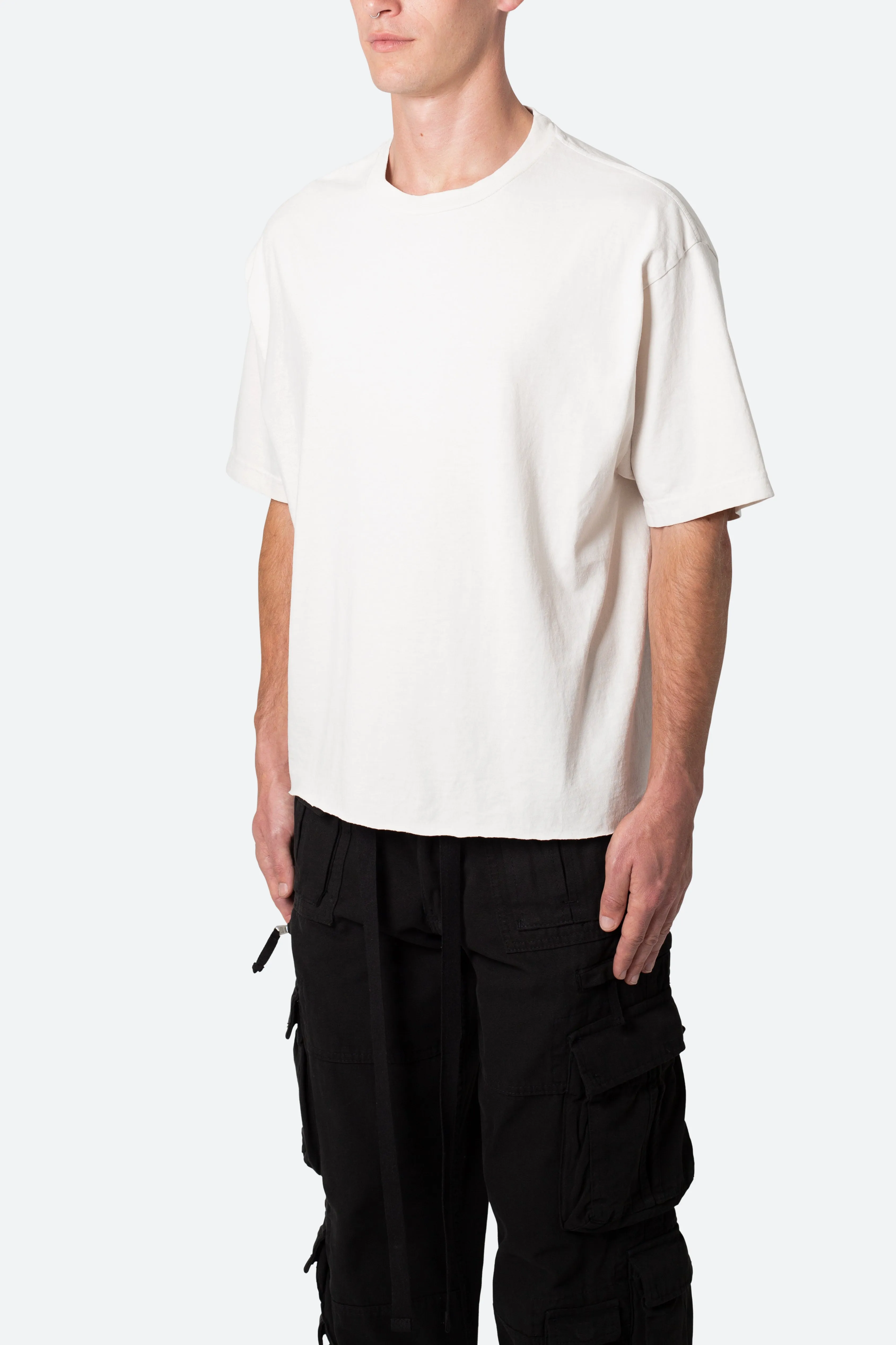 Vintage Boxy Cropped Tee - Off White sold by MNML product image thumbnail 3