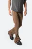D519 Zipper Flare Denim - Brown sold by MNML
