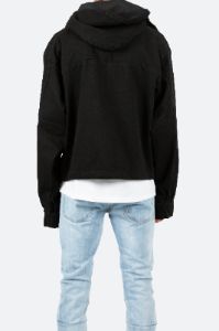 Hooded Denim Jacket - Black sold by MNML