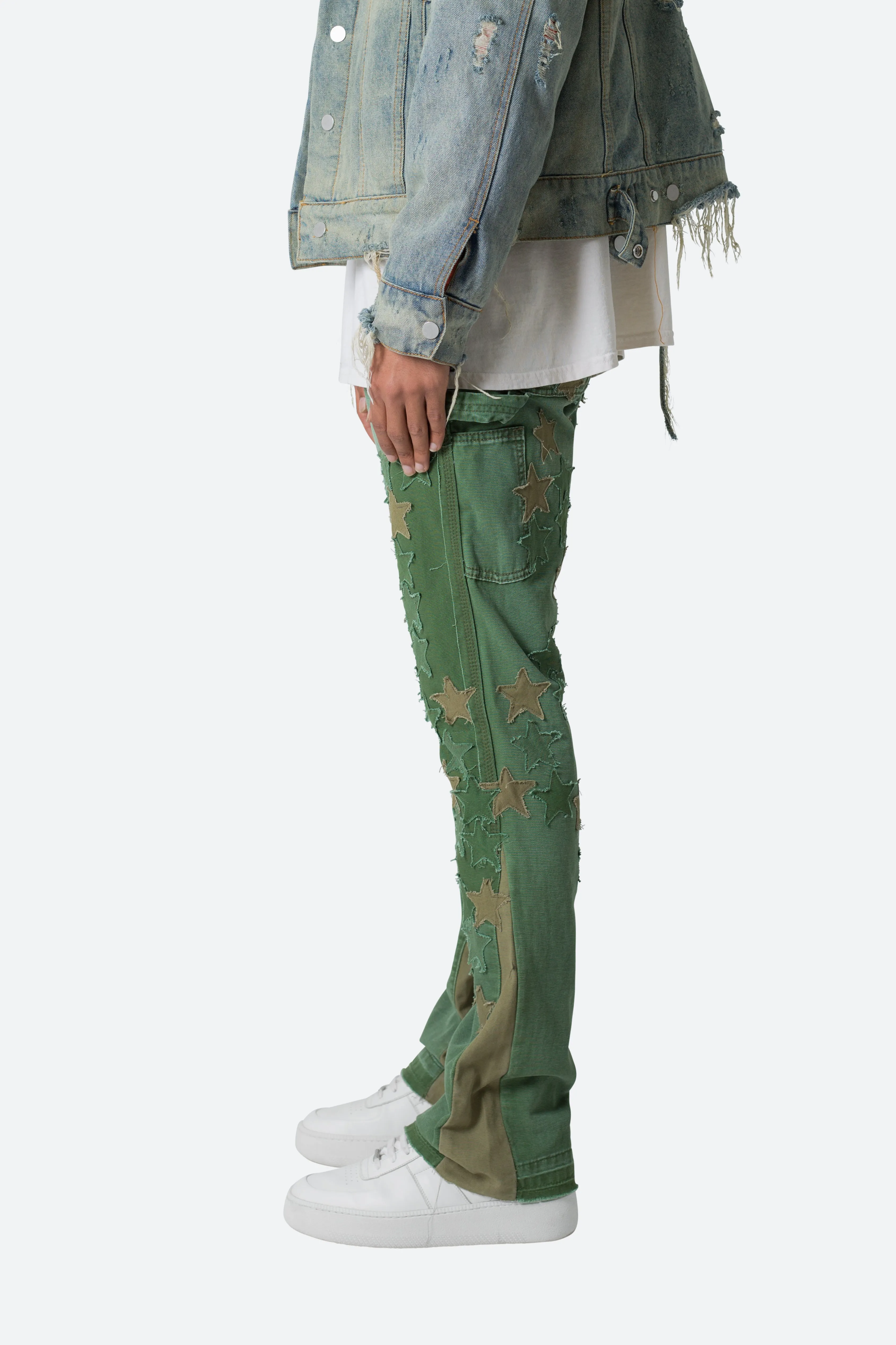 B451 Star Flare Denim - Olive sold by MNML product image thumbnail 5