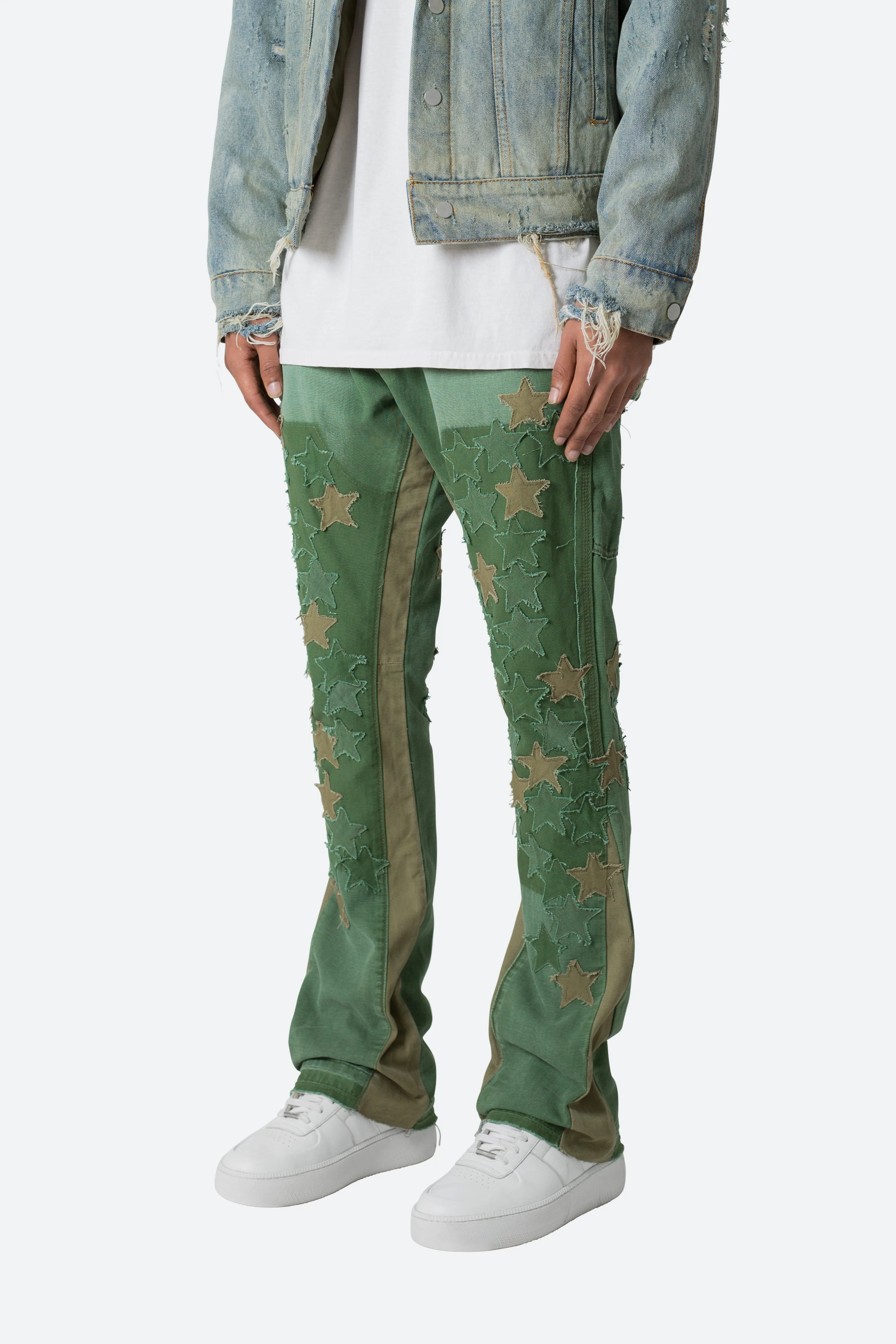 B451 Star Flare Denim - Olive sold by MNML product image thumbnail 4