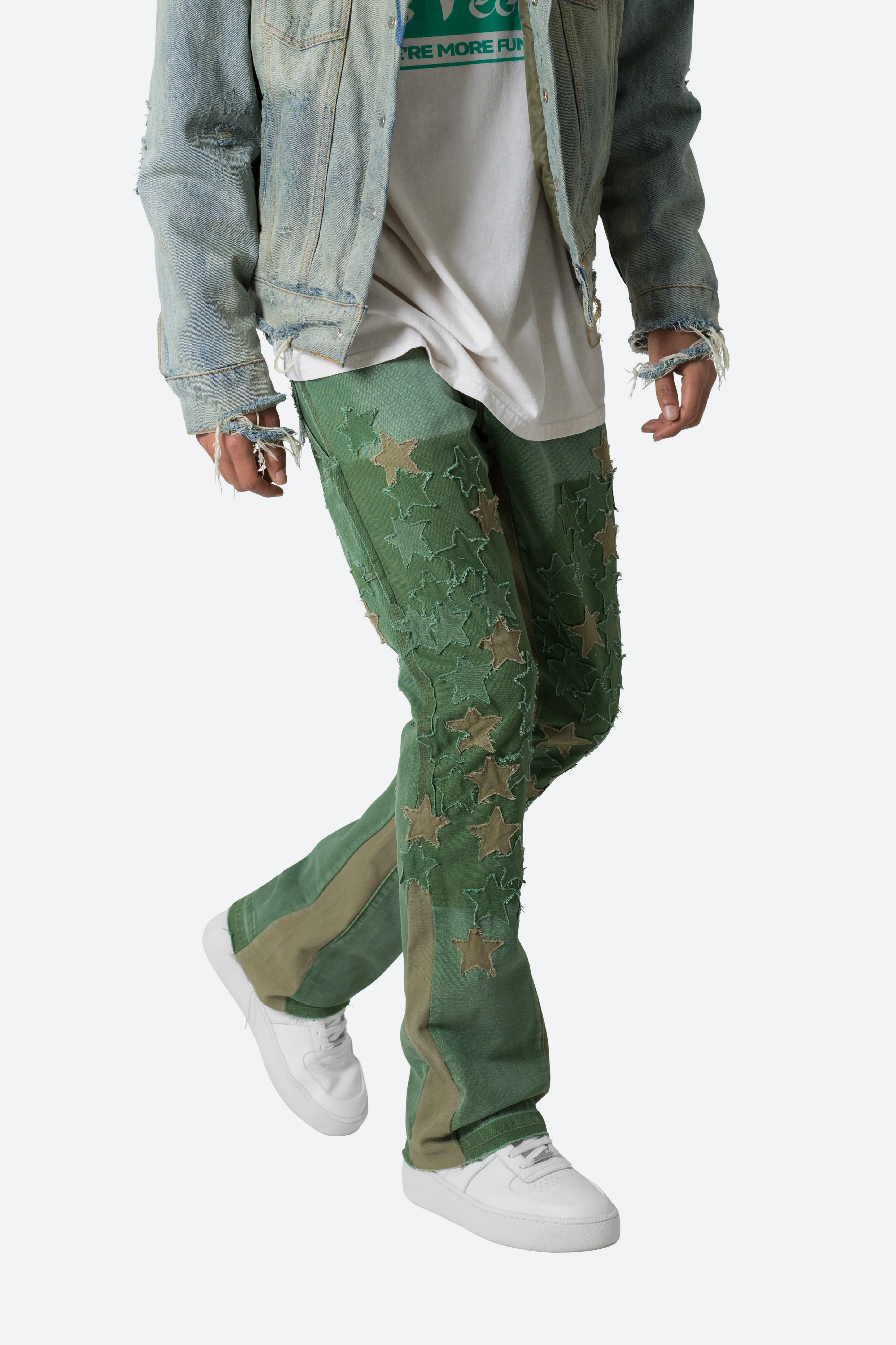 B451 Star Flare Denim - Olive sold by MNML product image thumbnail 2