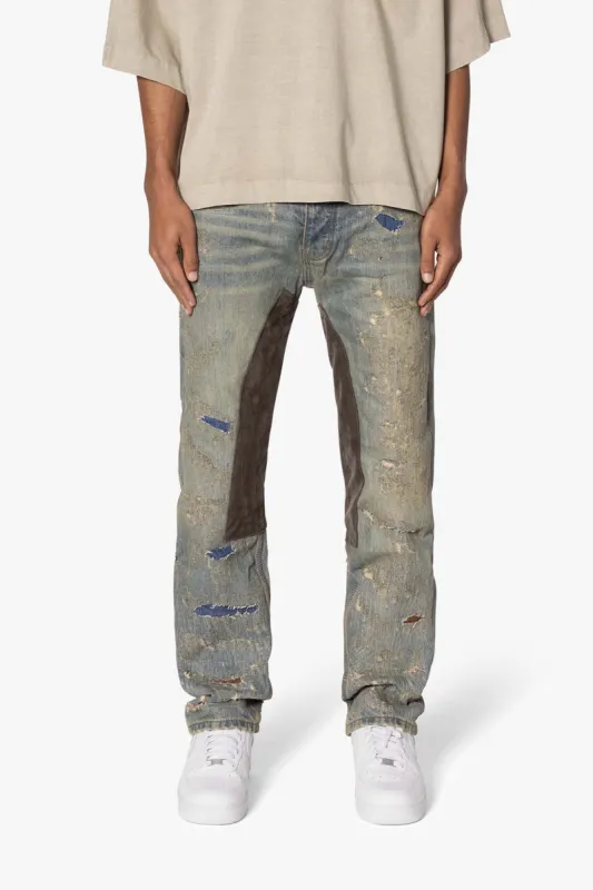V613 Distressed Saddle Denim - Blue sold by MNML