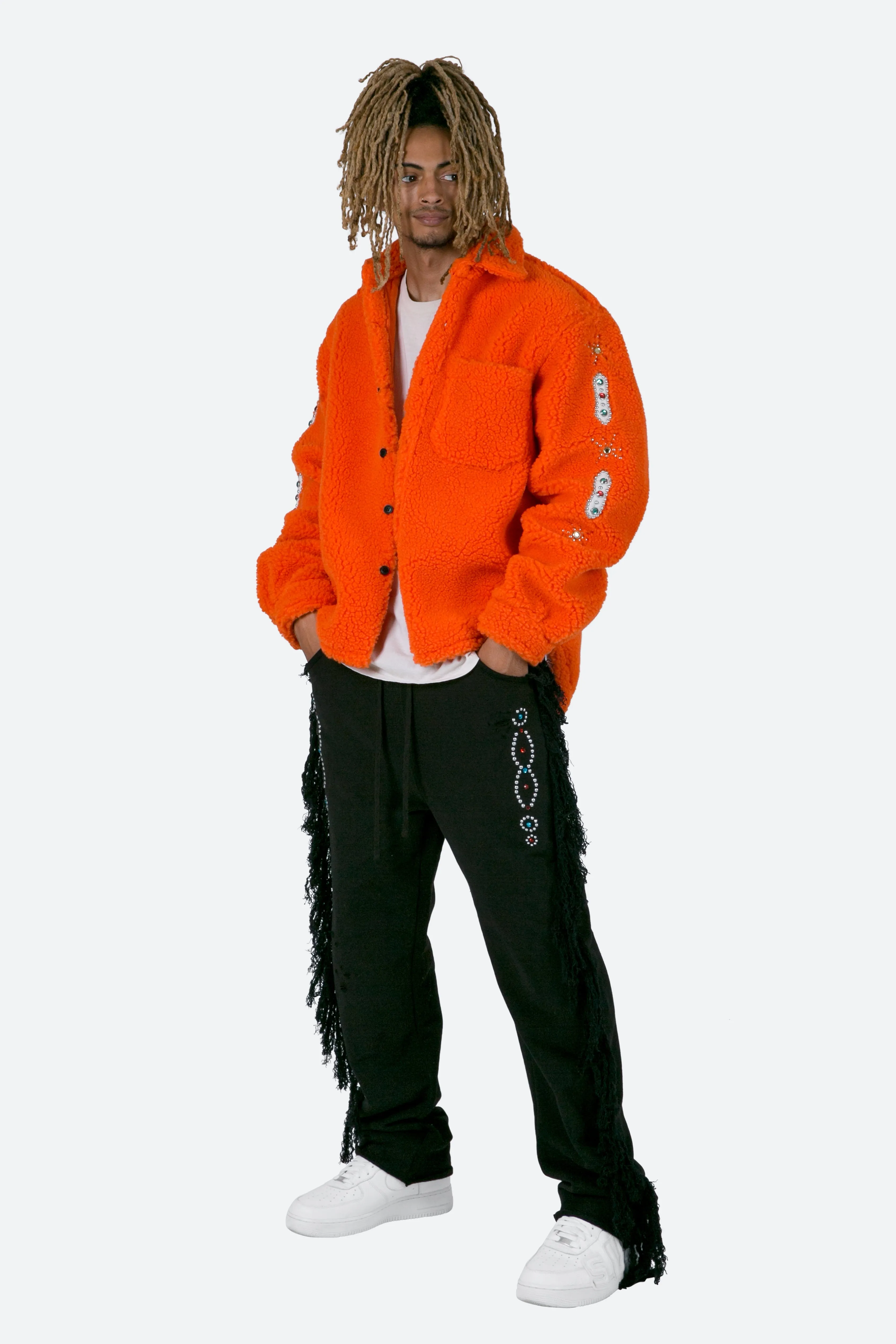 Jewel Sherpa Jacket - Orange sold by MNML product image thumbnail 3