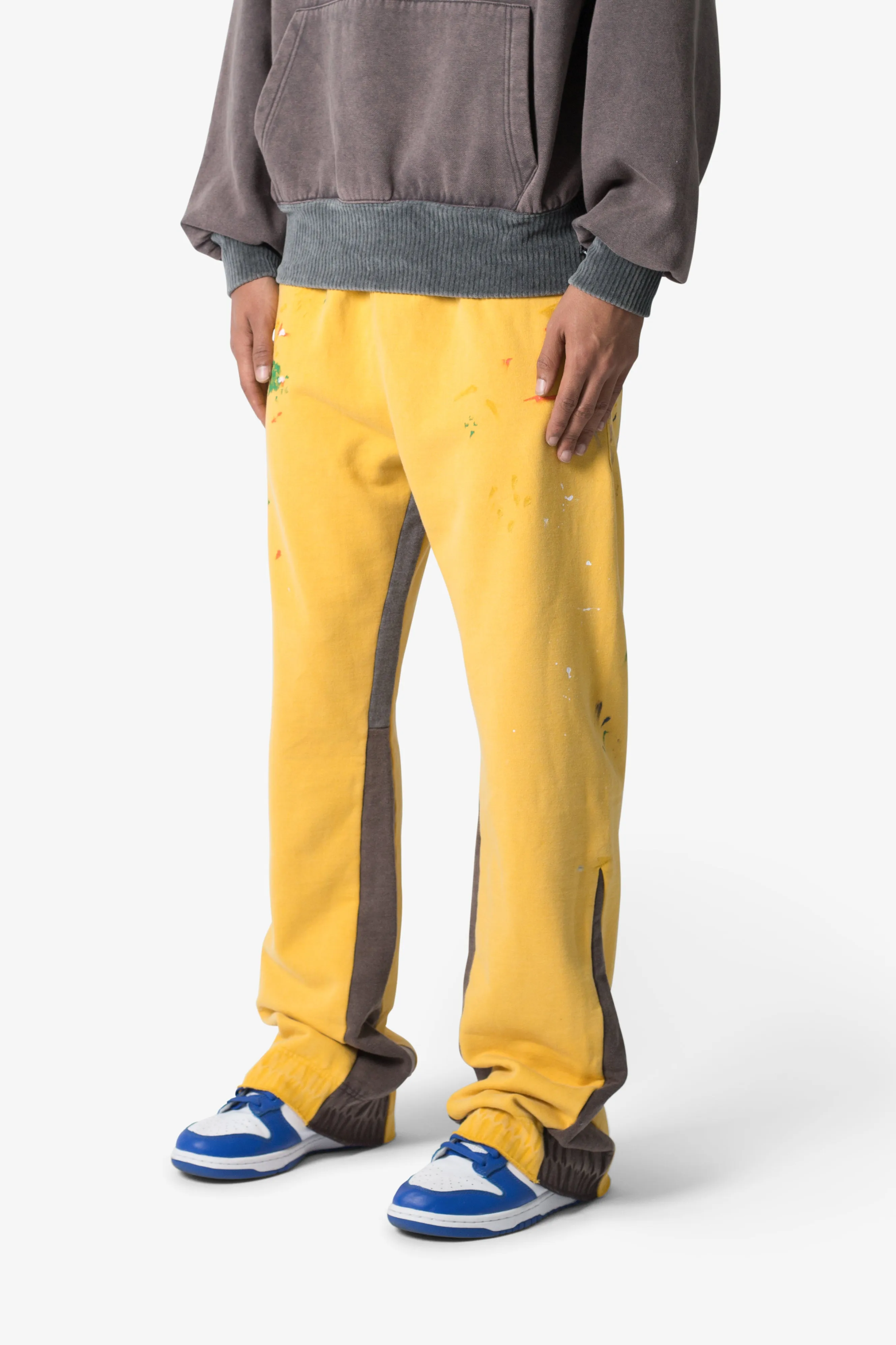 Contrast Bootcut Sweatpants - Yellow sold by MNML product image thumbnail 4