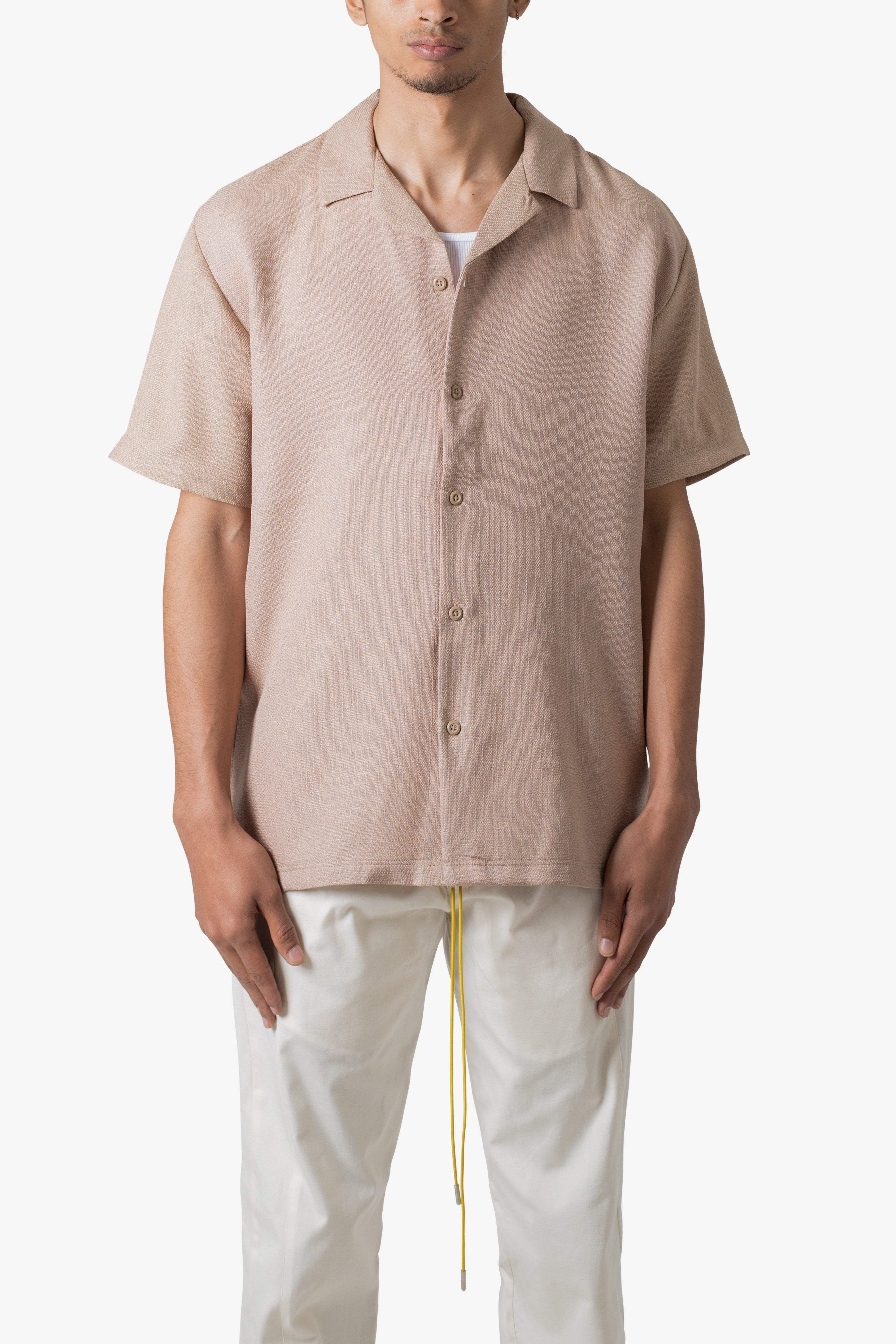 Linen Blend S/S Shirt - Brown sold by MNML product image thumbnail 2