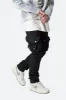Waxed Denim Cargo Pants - Black sold by MNML
